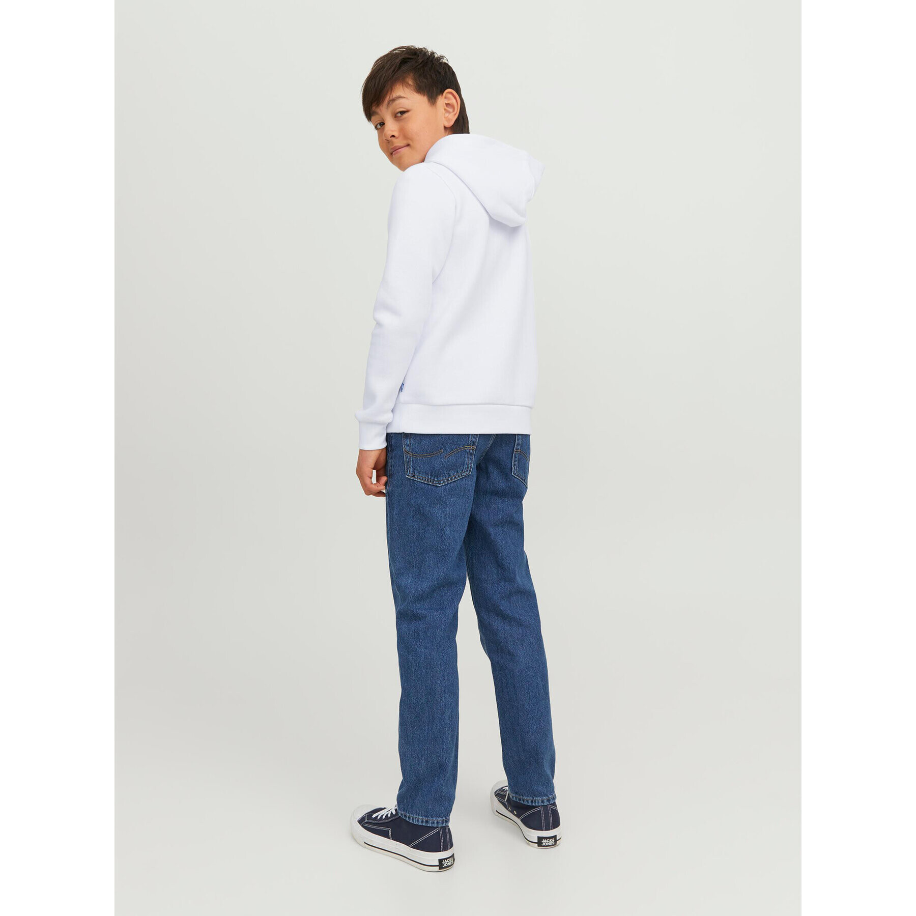 Jack&Jones Junior Mikina 12237459 Bílá Regular Fit - Pepit.cz