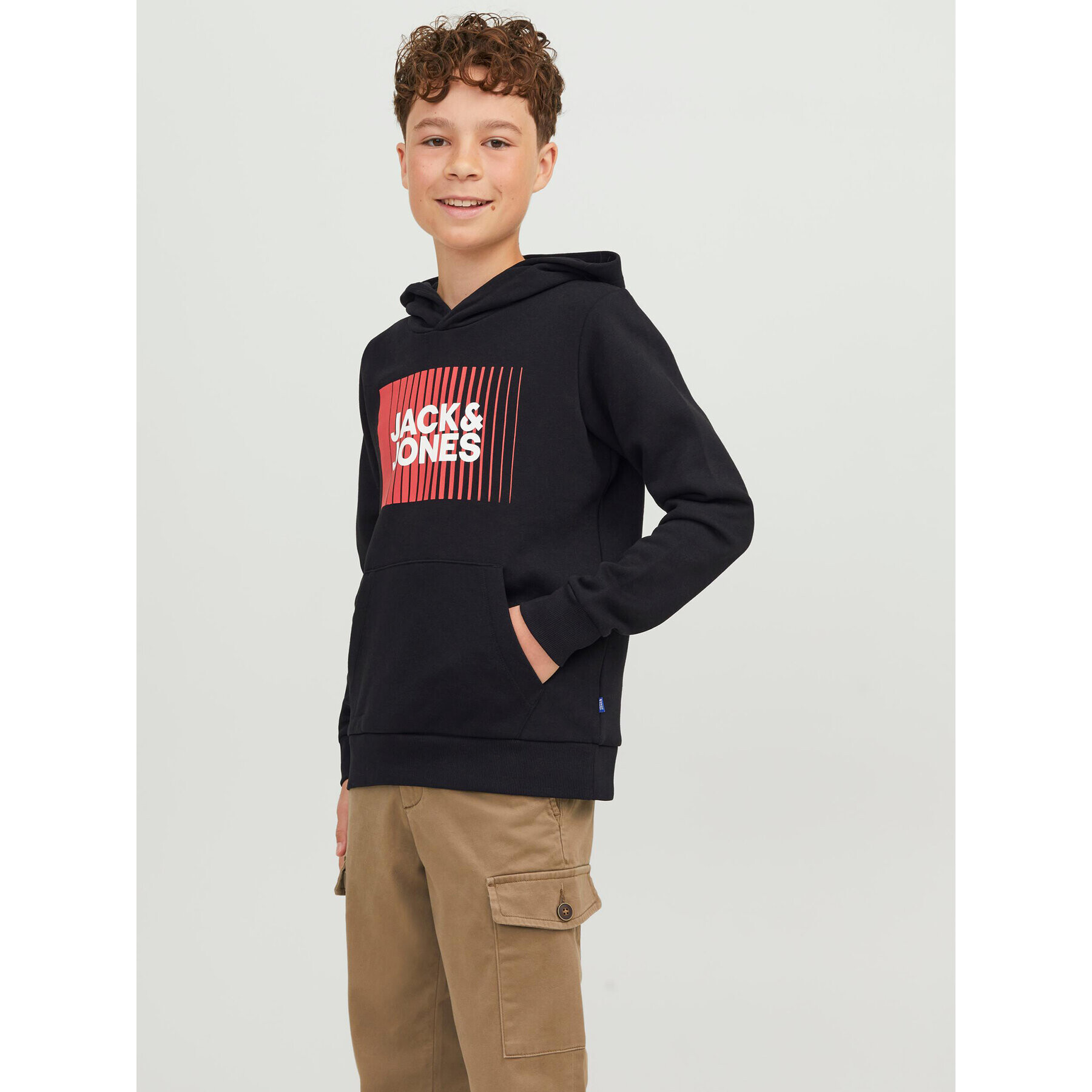 Jack&Jones Junior Mikina 12237459 Černá Regular Fit - Pepit.cz