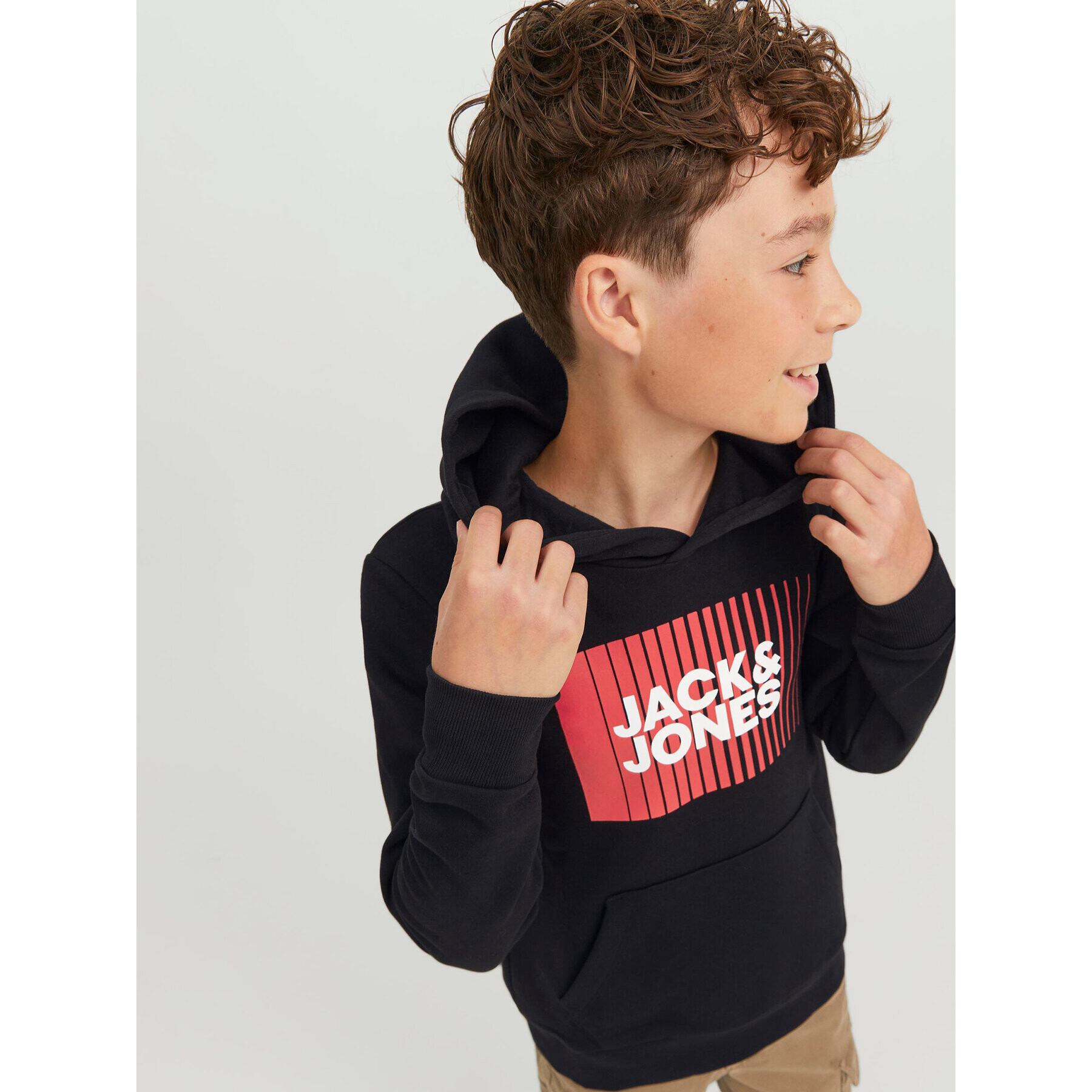 Jack&Jones Junior Mikina 12237459 Černá Regular Fit - Pepit.cz