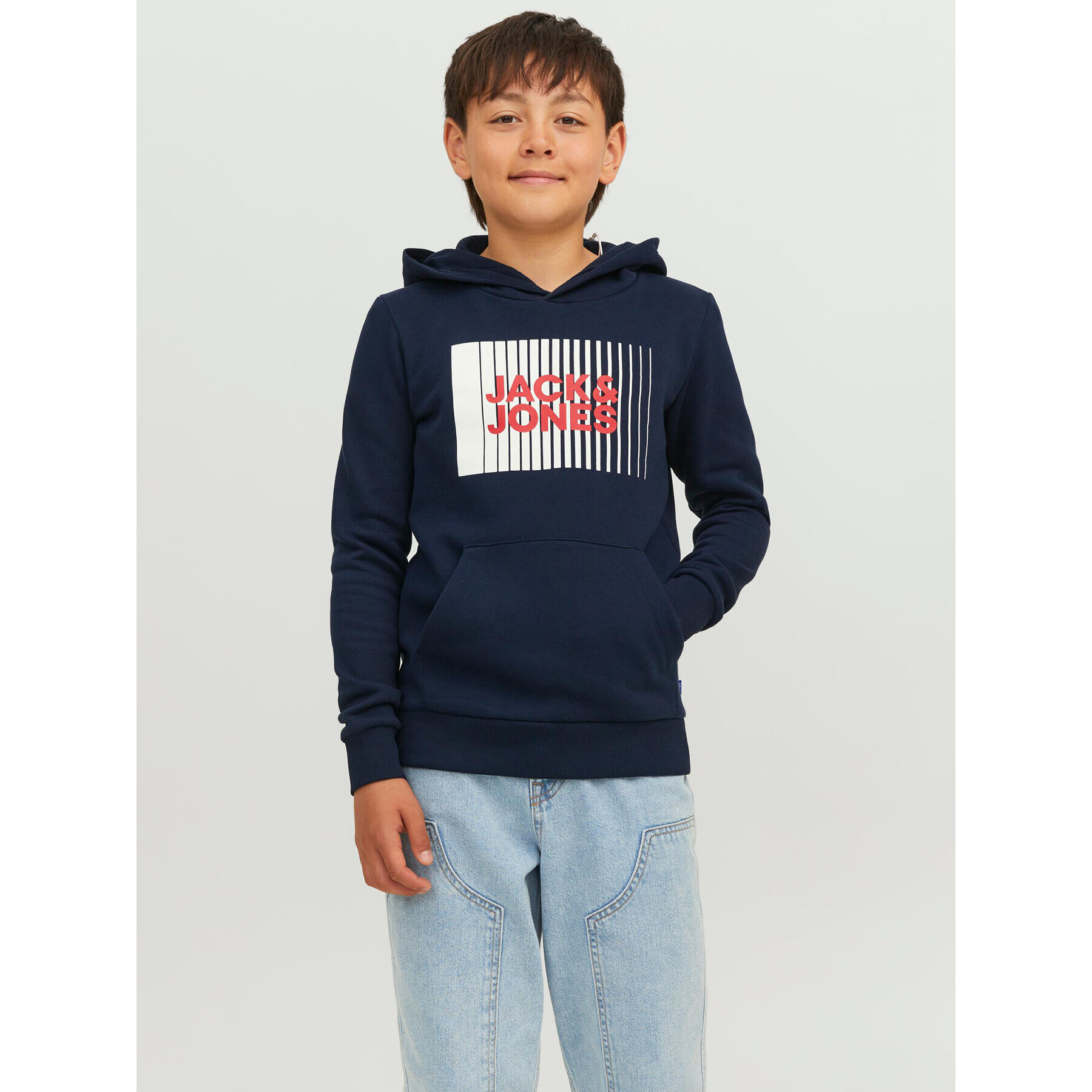 Jack&Jones Junior Mikina 12237459 Tmavomodrá Regular Fit - Pepit.cz