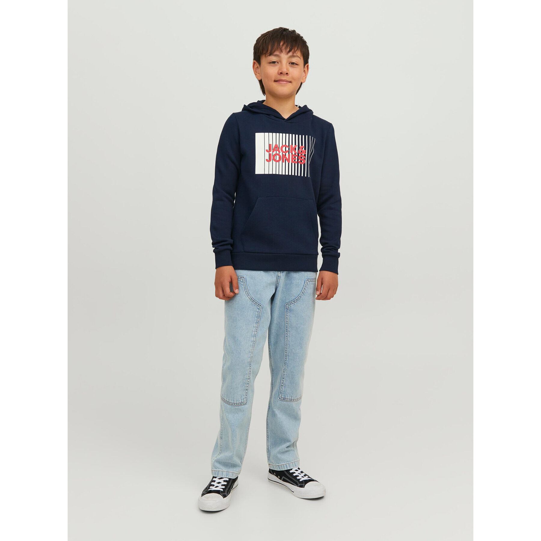 Jack&Jones Junior Mikina 12237459 Tmavomodrá Regular Fit - Pepit.cz