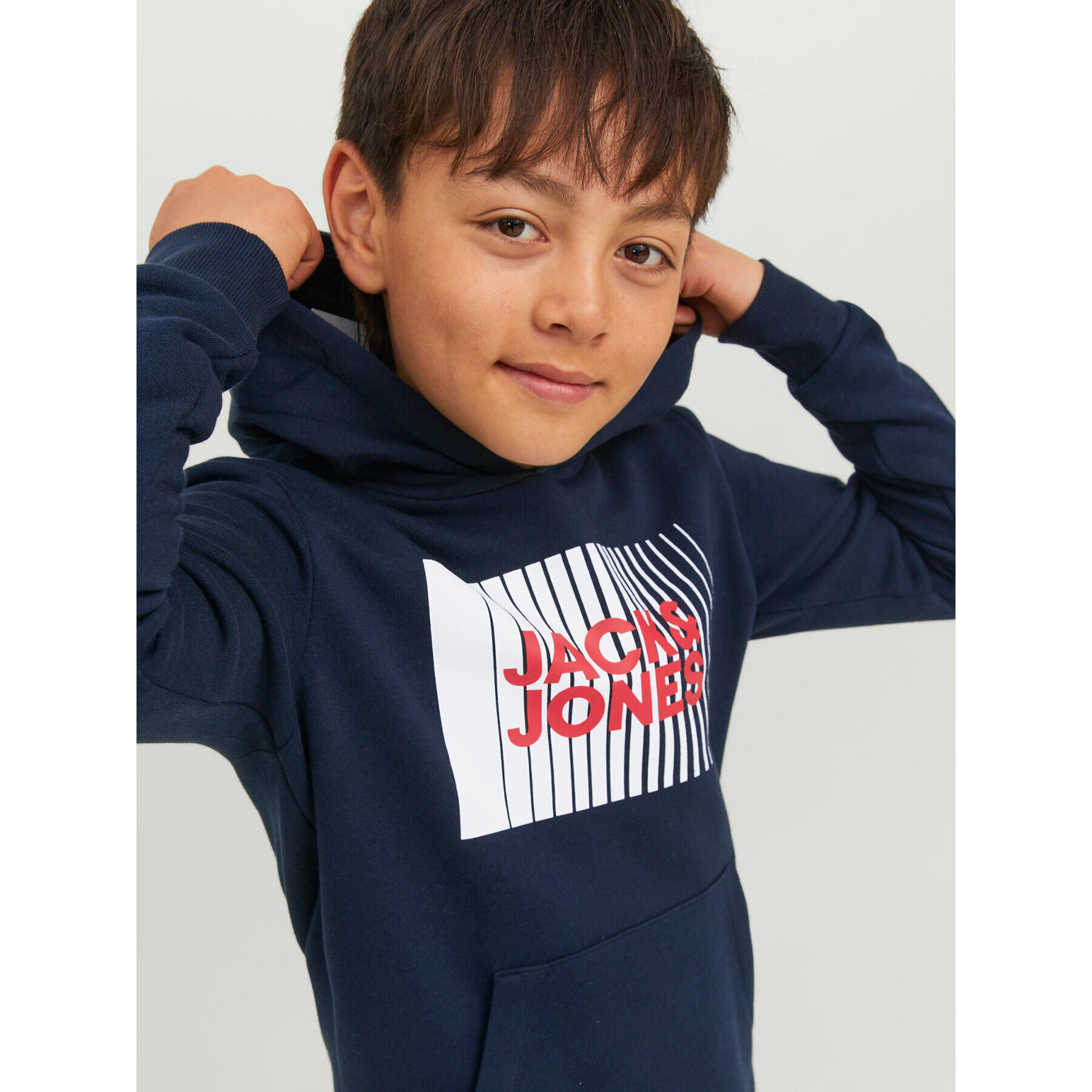 Jack&Jones Junior Mikina 12237459 Tmavomodrá Regular Fit - Pepit.cz