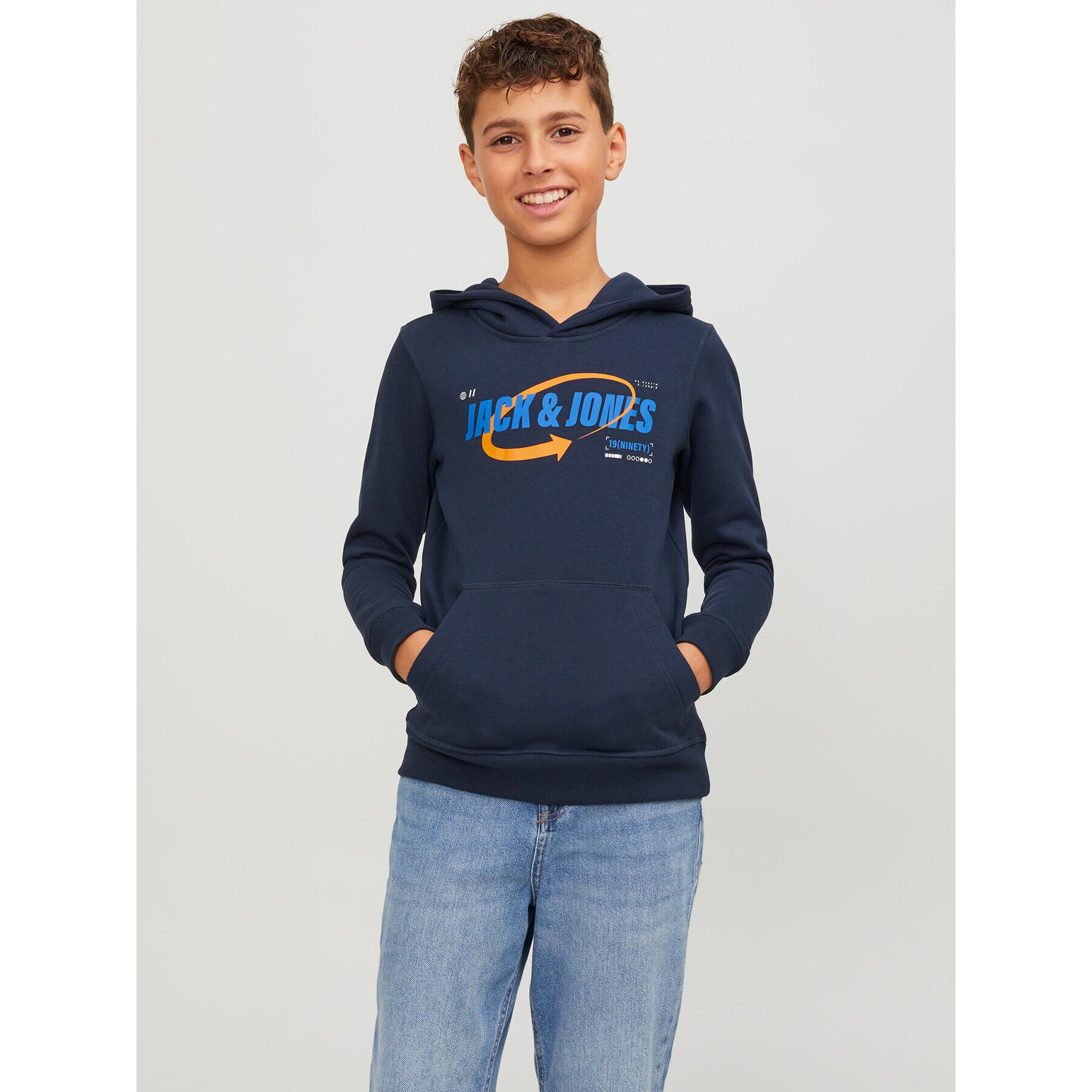 Jack&Jones Junior Mikina 12247700 Tmavomodrá Standard Fit - Pepit.cz