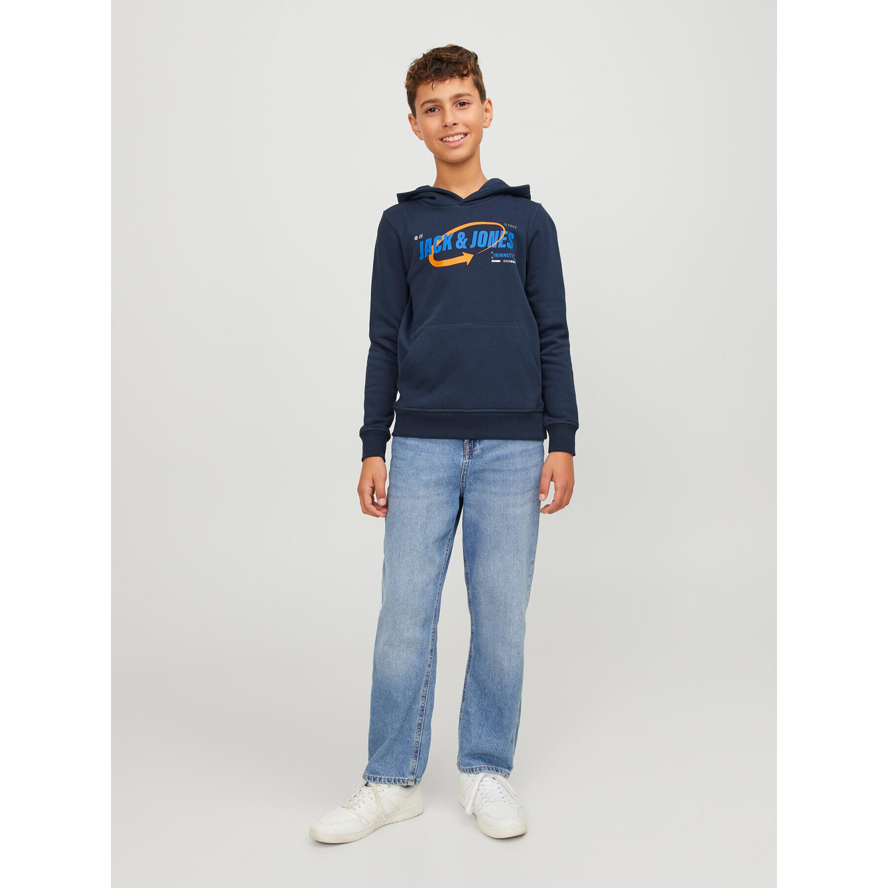 Jack&Jones Junior Mikina 12247700 Tmavomodrá Standard Fit - Pepit.cz