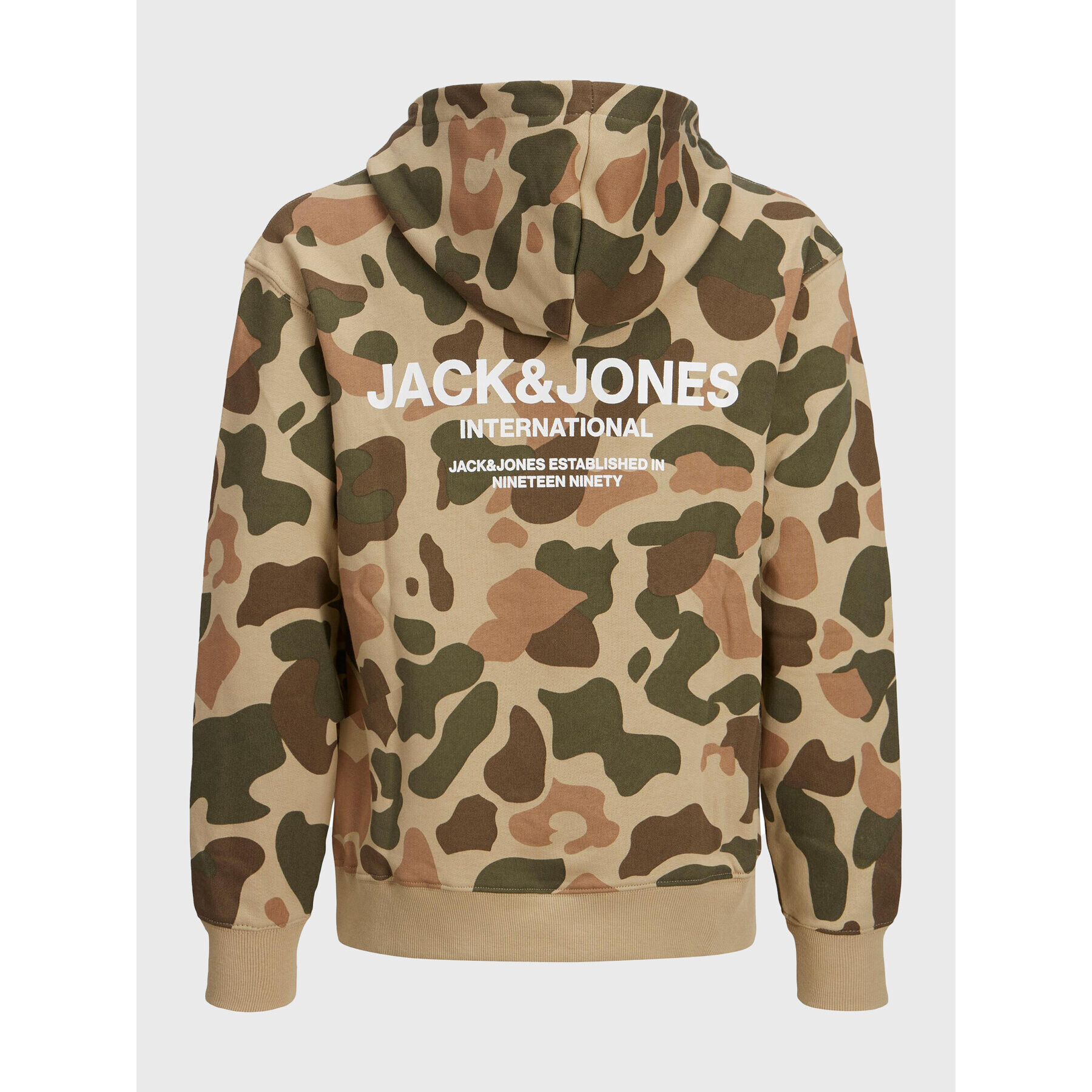 Jack&Jones Junior Mikina Camo 12216932 Khaki Regular Fit - Pepit.cz