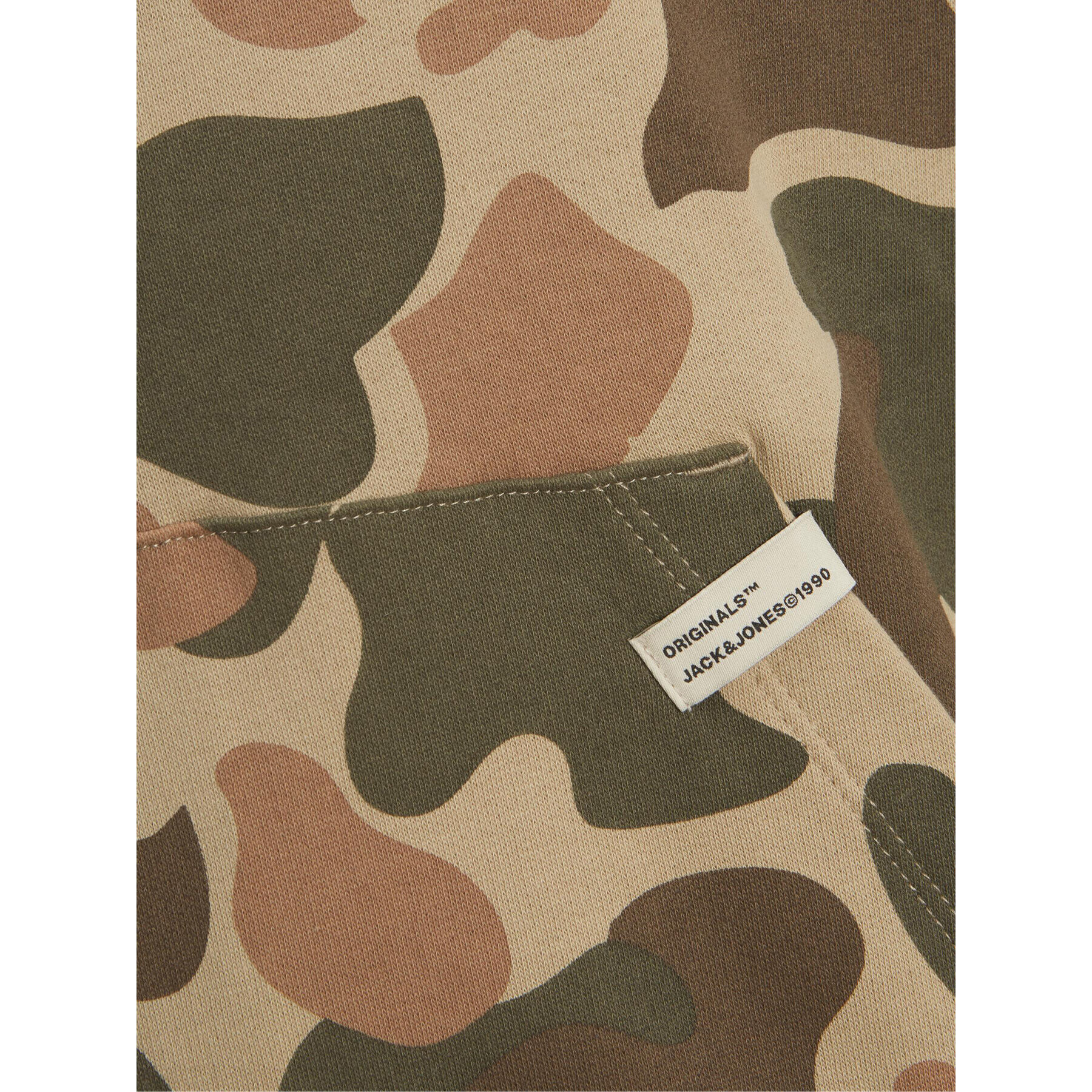 Jack&Jones Junior Mikina Camo 12216932 Khaki Regular Fit - Pepit.cz