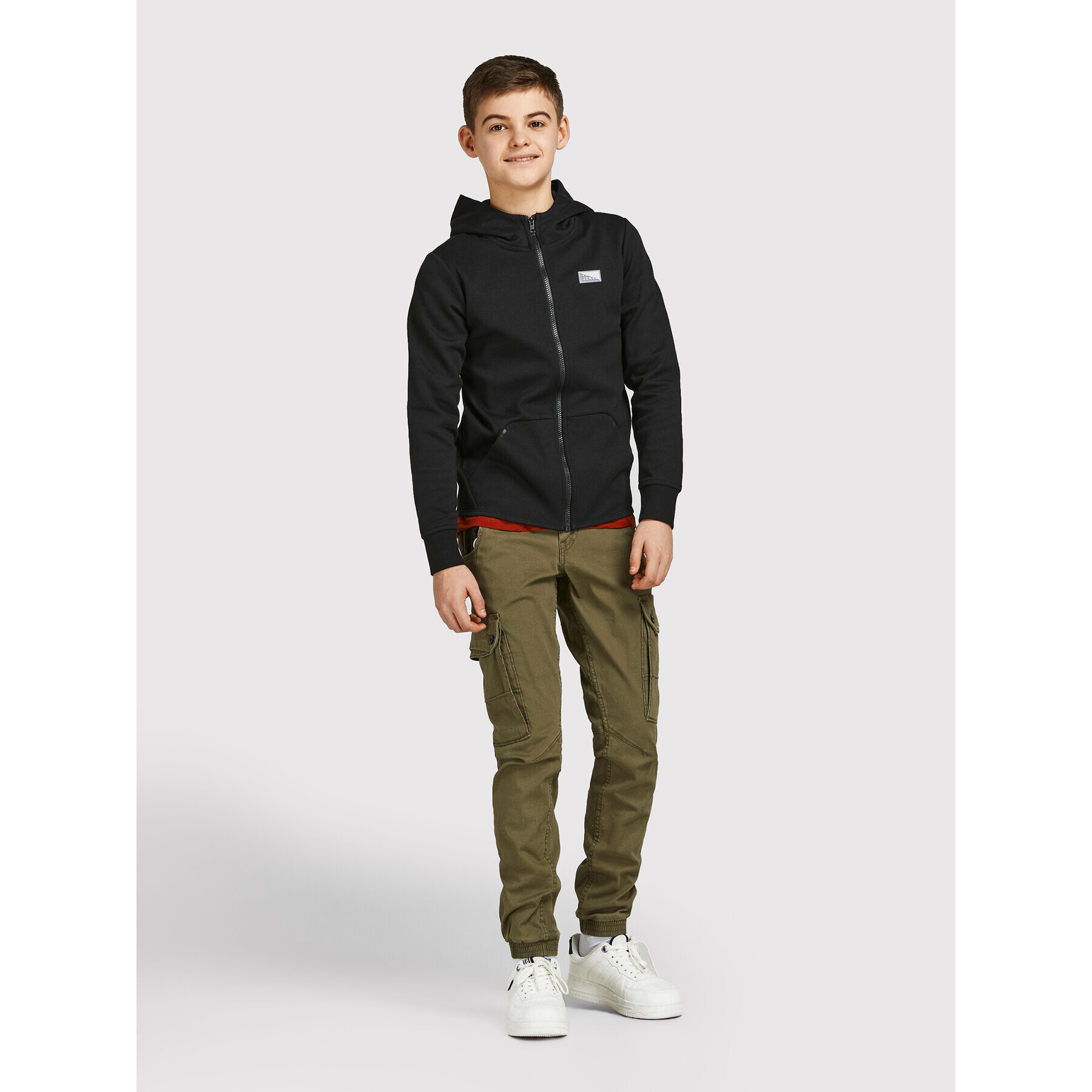 Jack&Jones Junior Mikina Coair 12192600 Černá Regular Fit - Pepit.cz