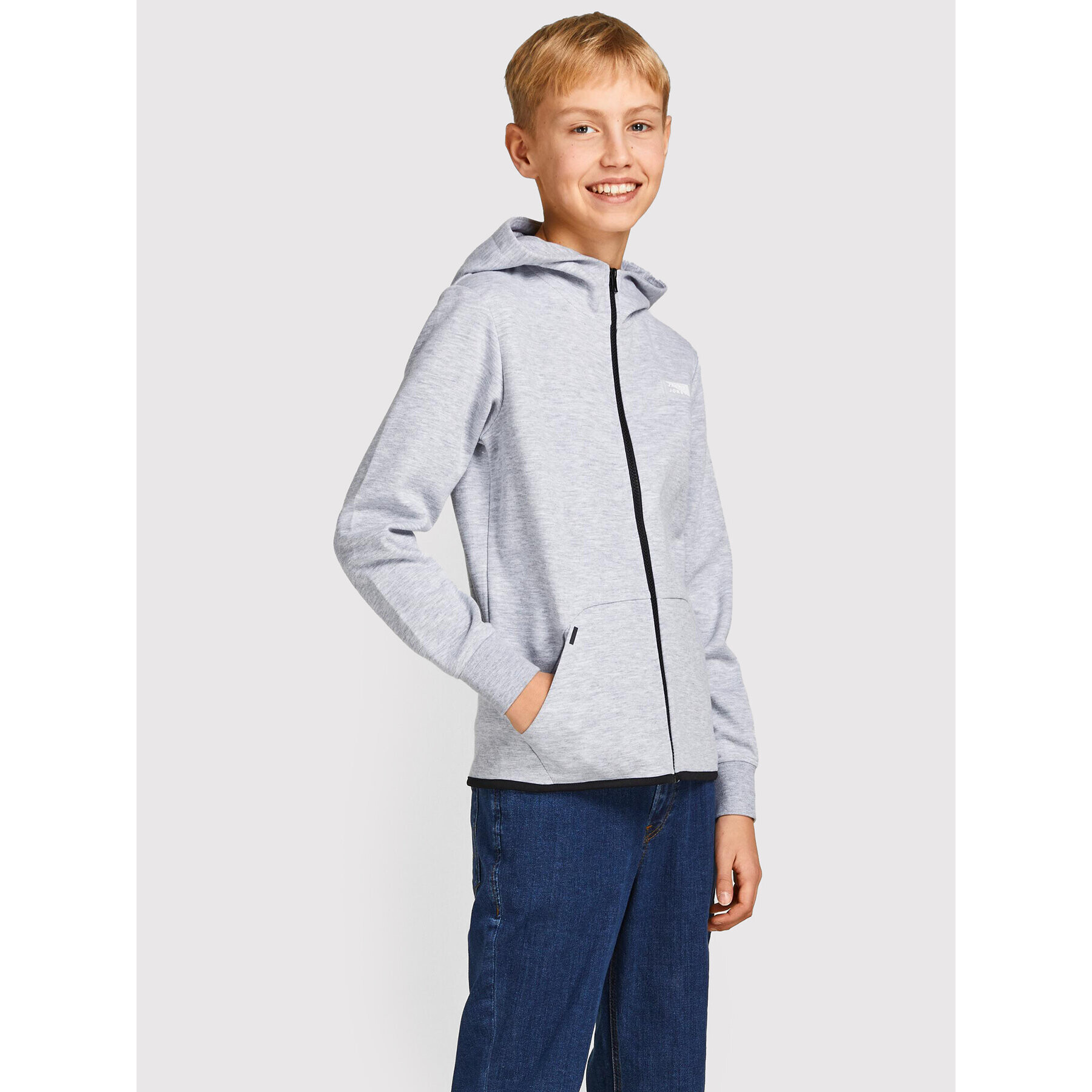 Jack&Jones Junior Mikina Coair 12192600 Šedá Regular Fit - Pepit.cz