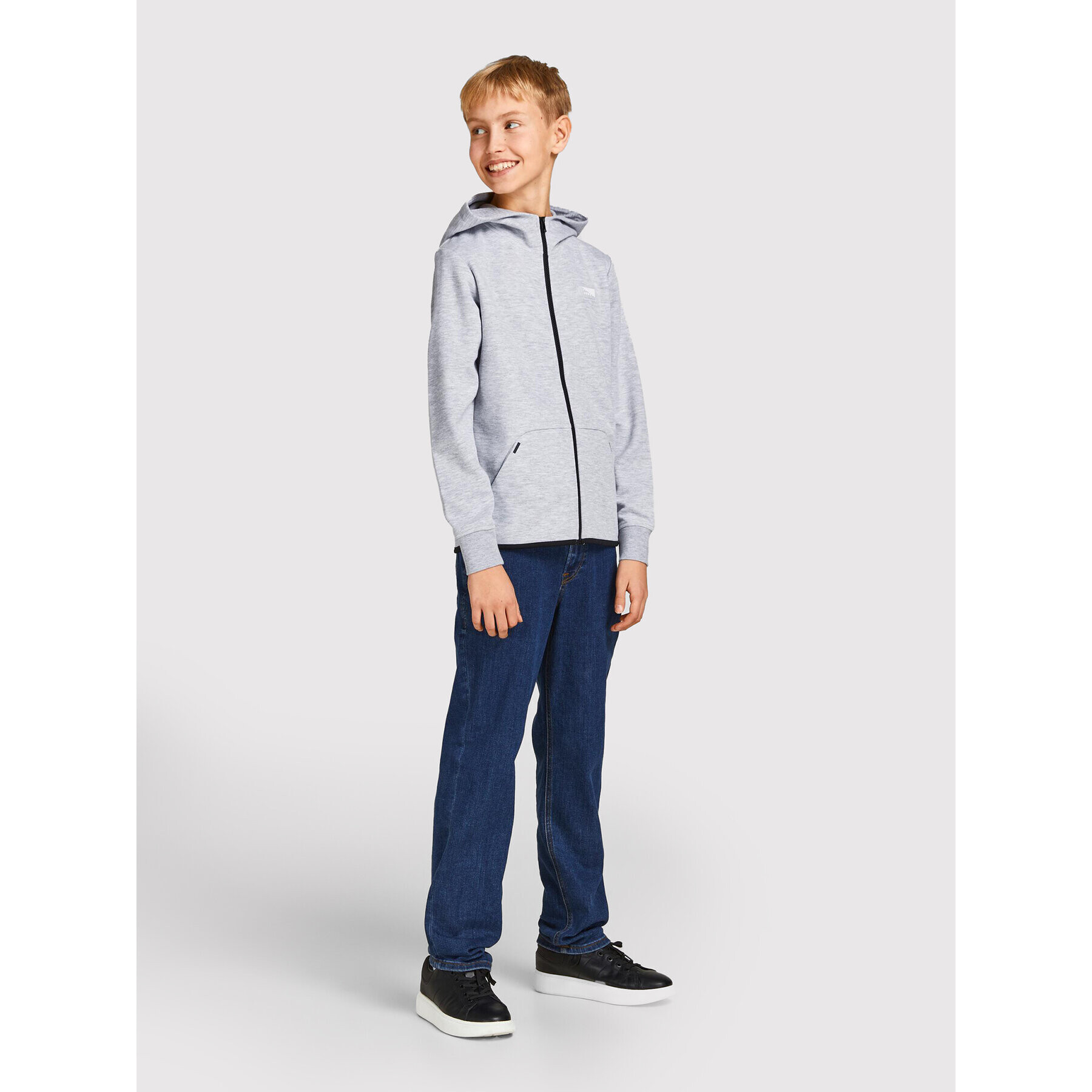 Jack&Jones Junior Mikina Coair 12192600 Šedá Regular Fit - Pepit.cz