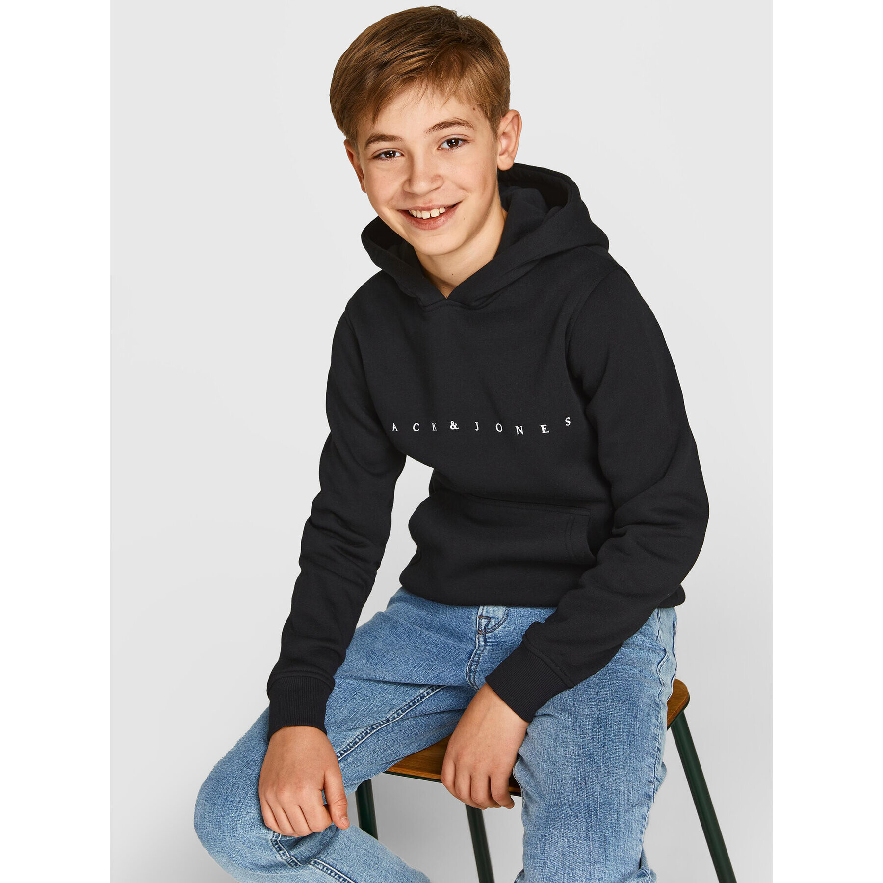 Jack&Jones Junior Mikina Copenhagen 12214983 Černá Regular Fit - Pepit.cz