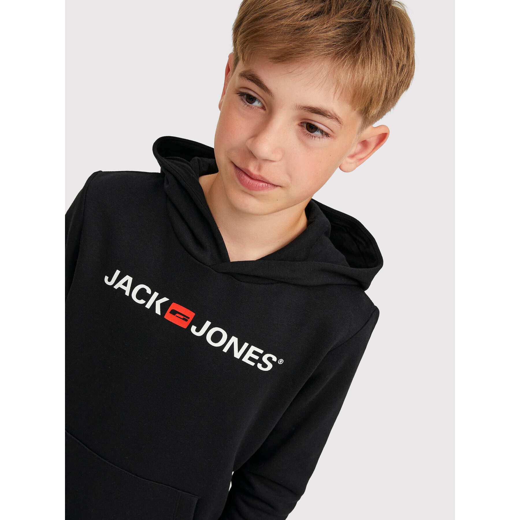 Jack&Jones Junior Mikina Corp 12212186 Černá Regular Fit - Pepit.cz