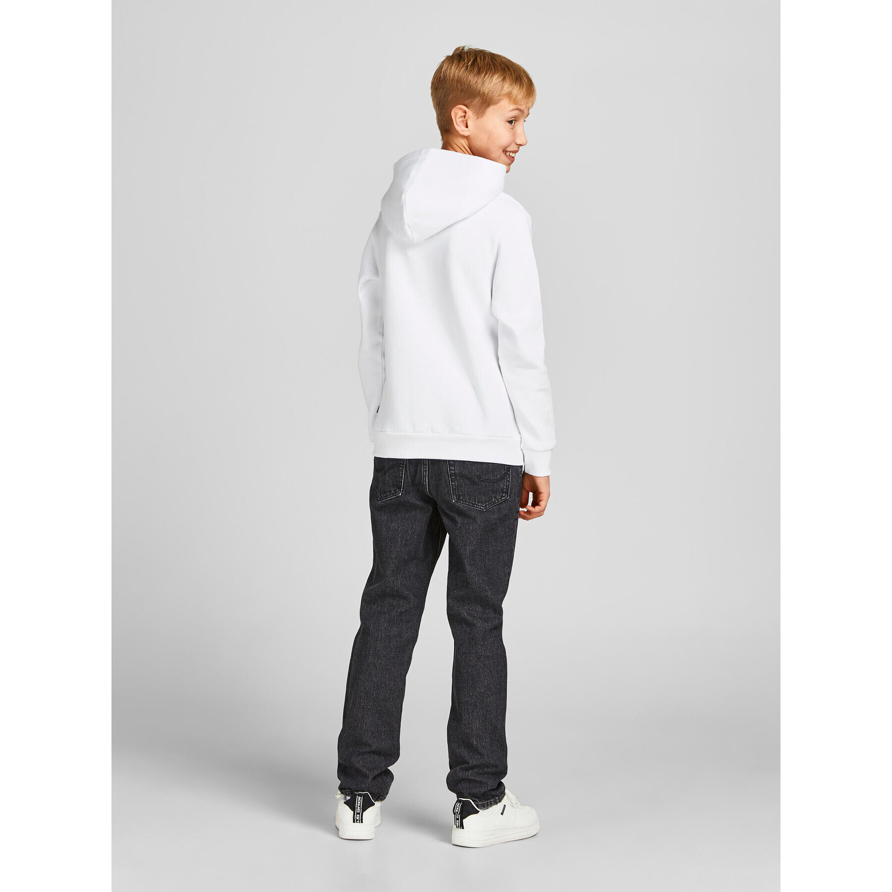 Jack&Jones Junior Mikina Corp Logo 12152841 Bílá Regular Fit - Pepit.cz