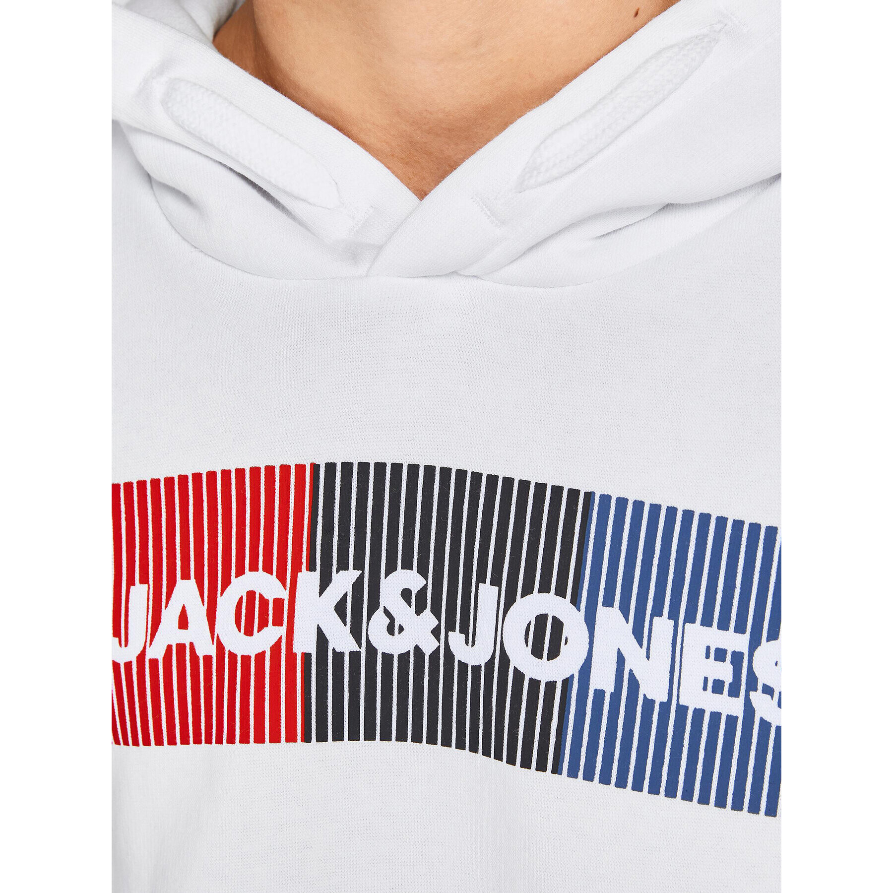 Jack&Jones Junior Mikina Corp Logo 12152841 Bílá Regular Fit - Pepit.cz