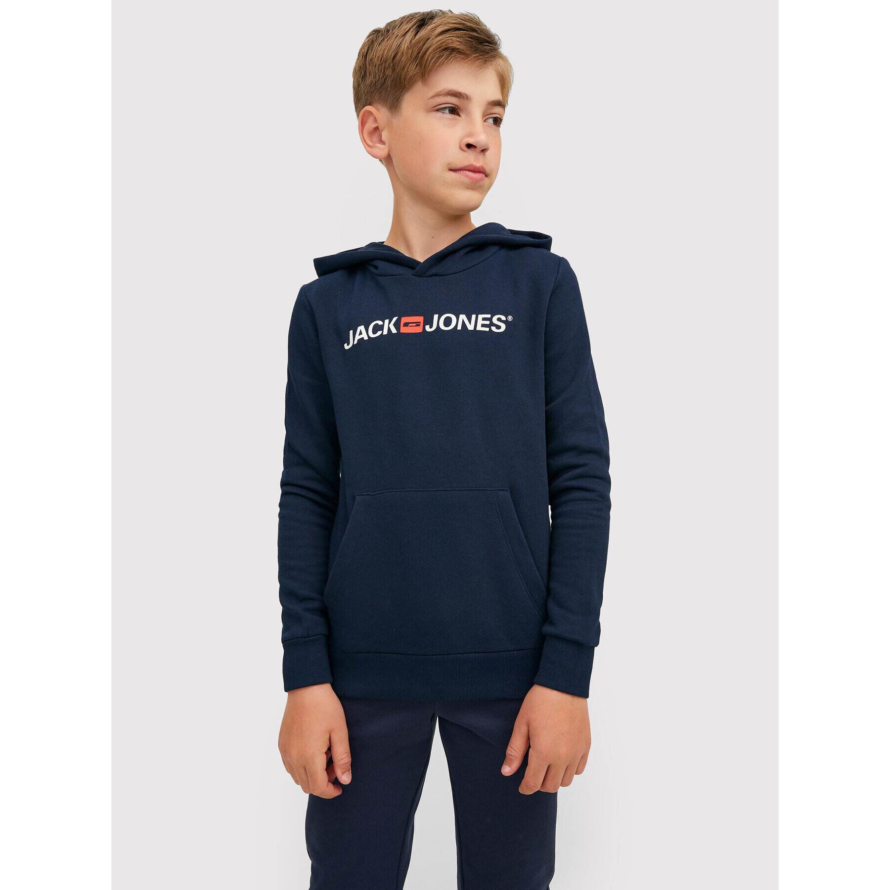 Jack&Jones Junior Mikina Corp Old Logo 12212186 Tmavomodrá Regular Fit - Pepit.cz