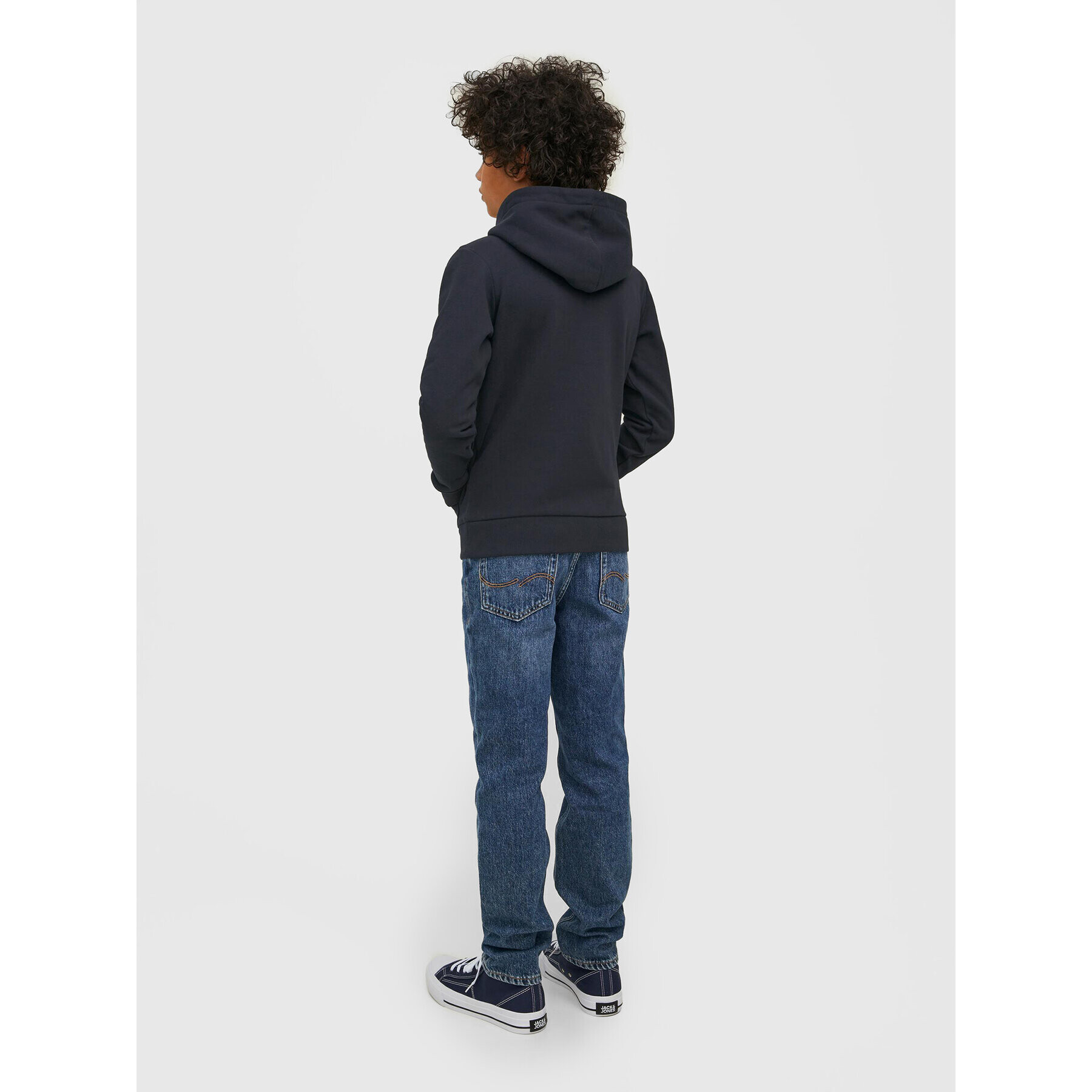 Jack&Jones Junior Mikina Emb 12213292 Černá Regular Fit - Pepit.cz