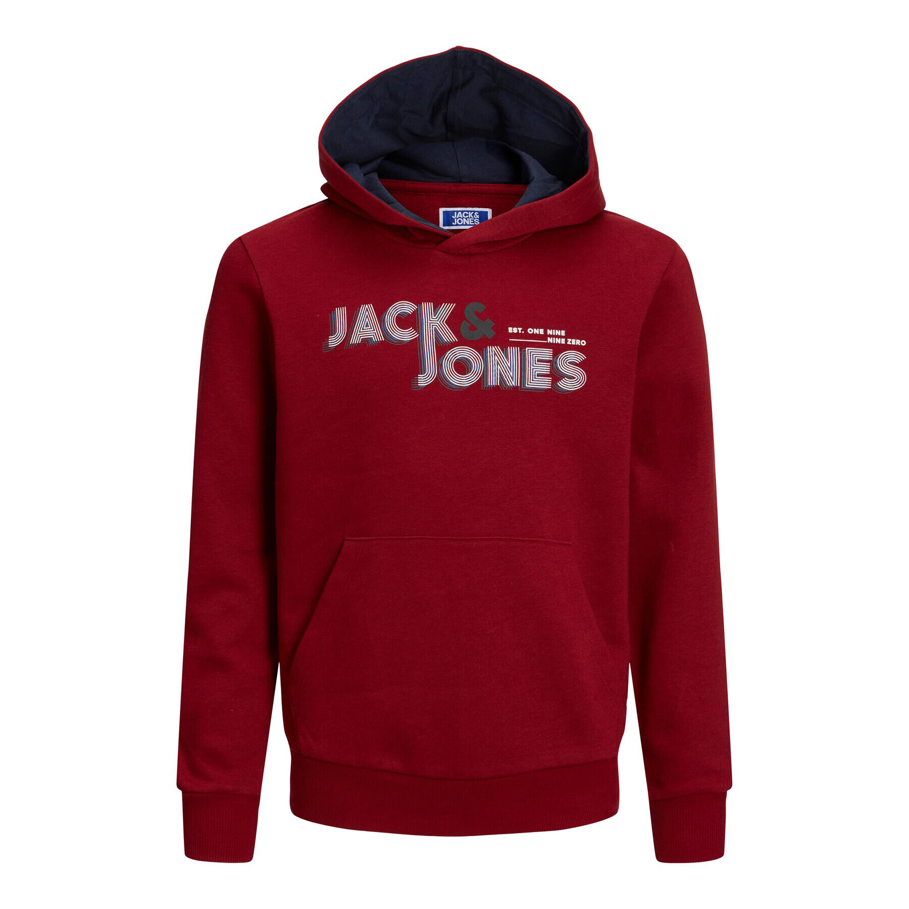 Jack&Jones Junior Mikina Friday 12219582 Bordó Regular Fit - Pepit.cz