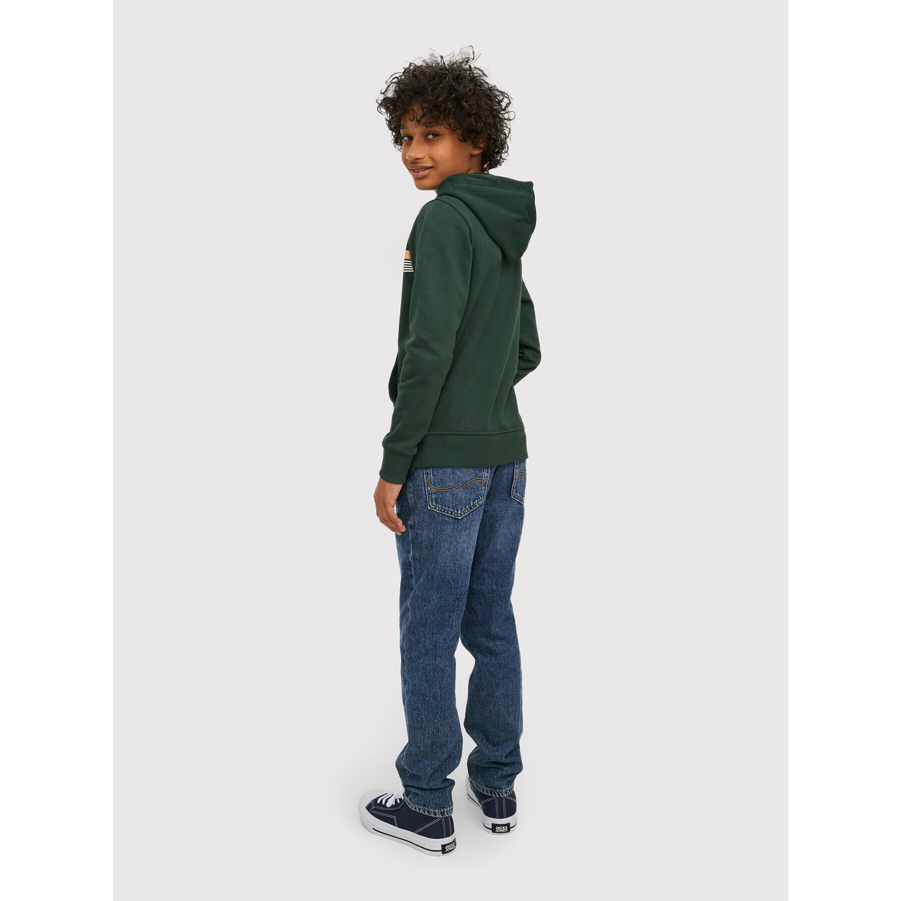 Jack&Jones Junior Mikina Jiron 12213277 Zelená Regular Fit - Pepit.cz