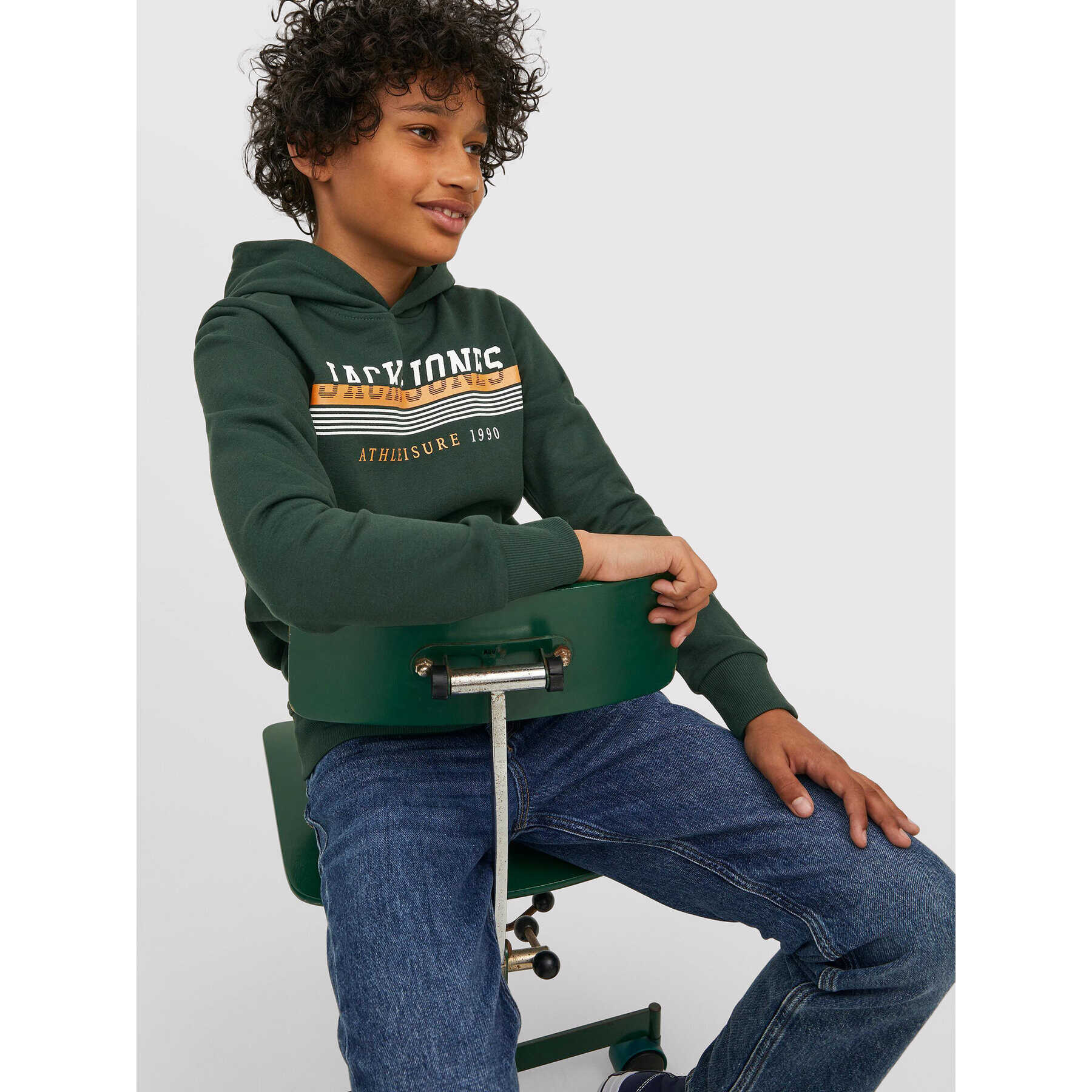 Jack&Jones Junior Mikina Jiron 12213277 Zelená Regular Fit - Pepit.cz