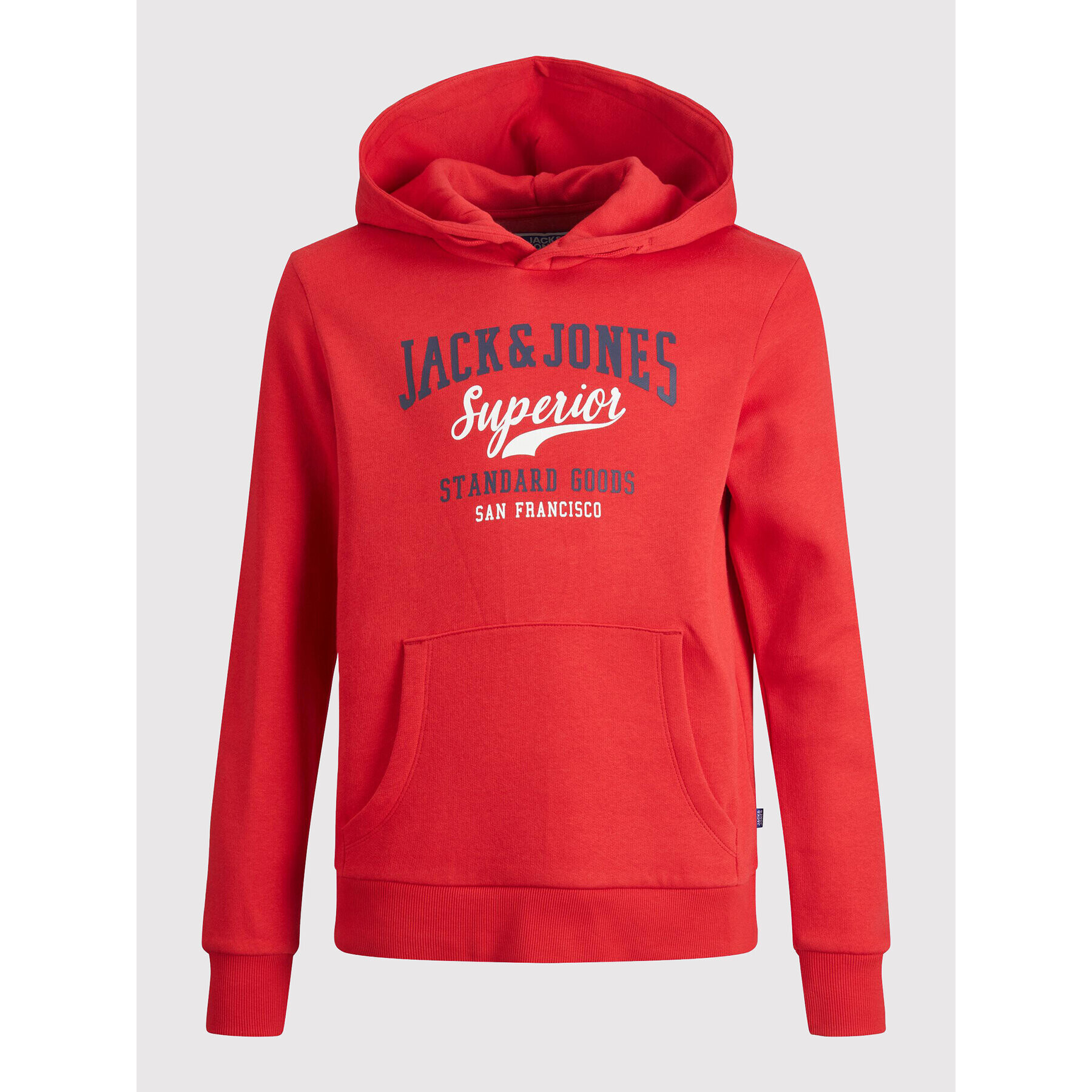 Jack&Jones Junior Mikina Logo 12212287 Červená Regular Fit - Pepit.cz