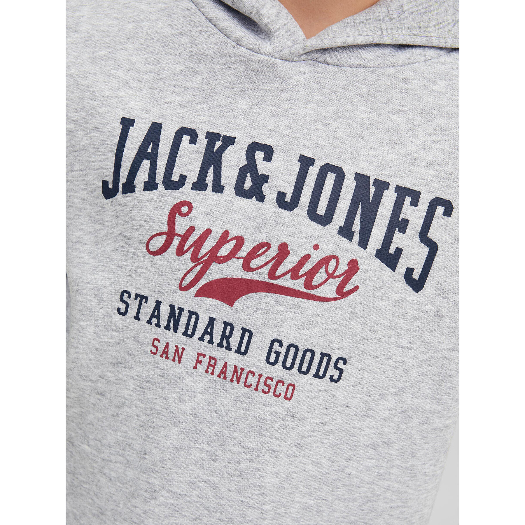 Jack&Jones Junior Mikina Logo 12212287 Šedá Regular Fit - Pepit.cz