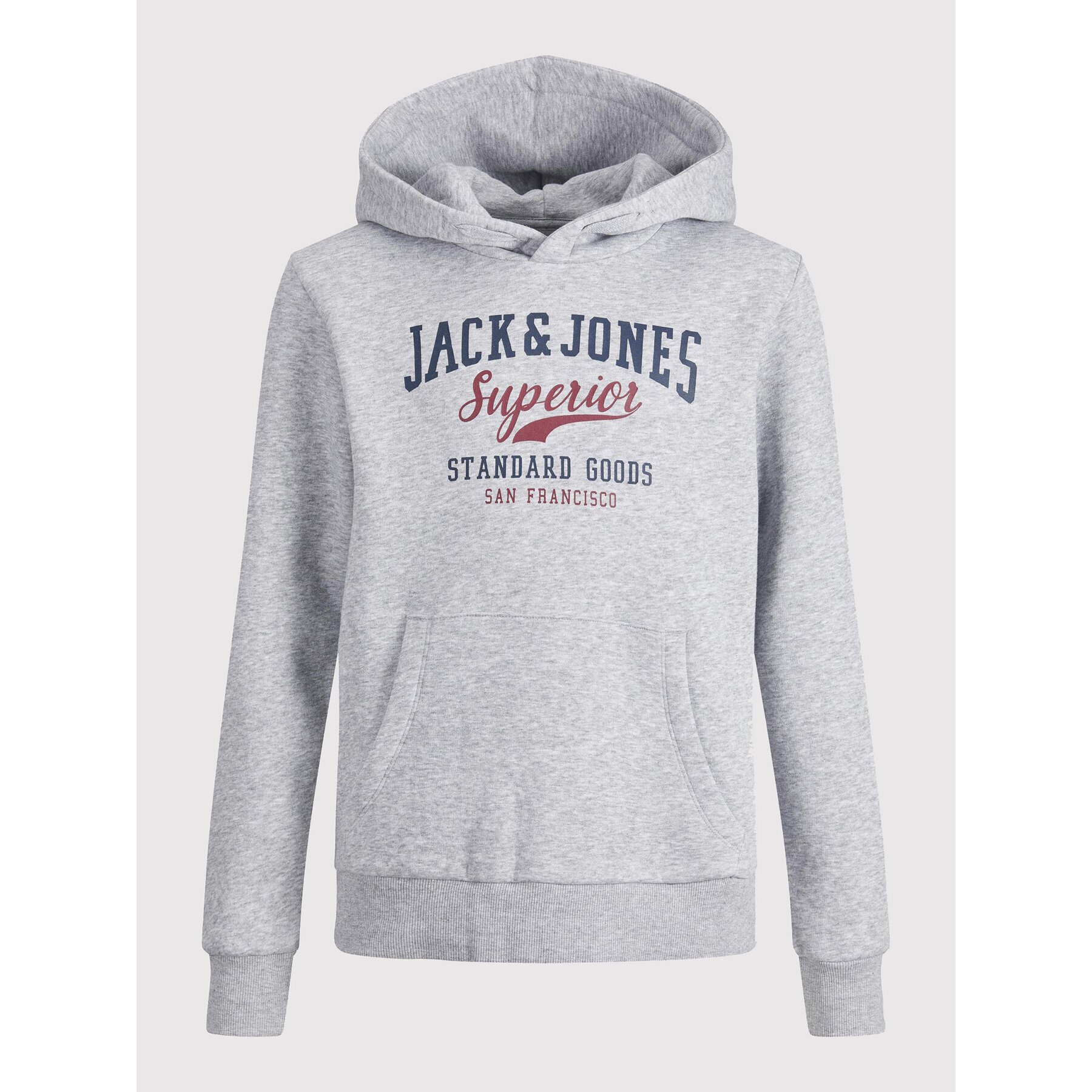 Jack&Jones Junior Mikina Logo 12212287 Šedá Regular Fit - Pepit.cz