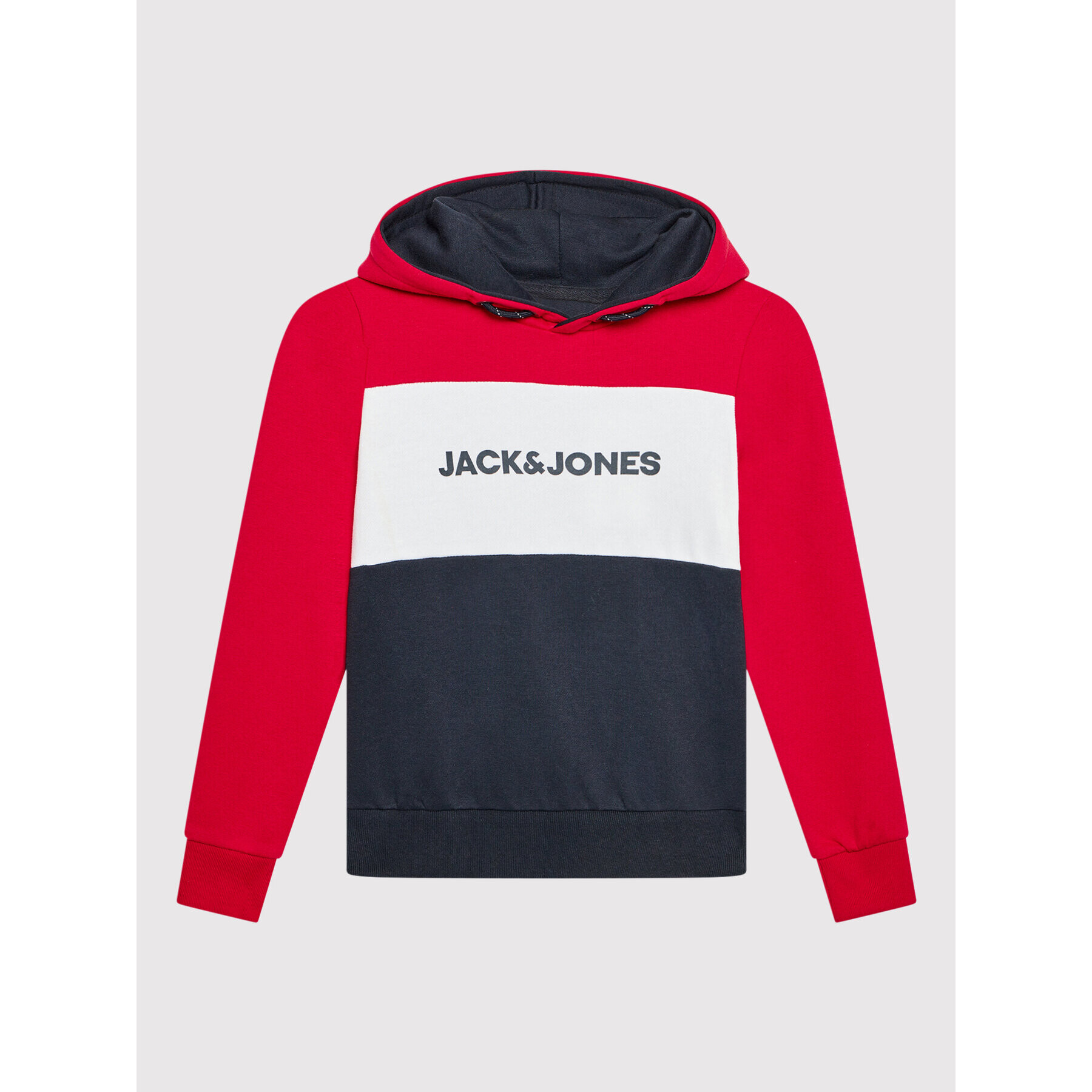 Jack&Jones Junior Mikina Logo Blocking 12173901 Tmavomodrá Regular Fit - Pepit.cz