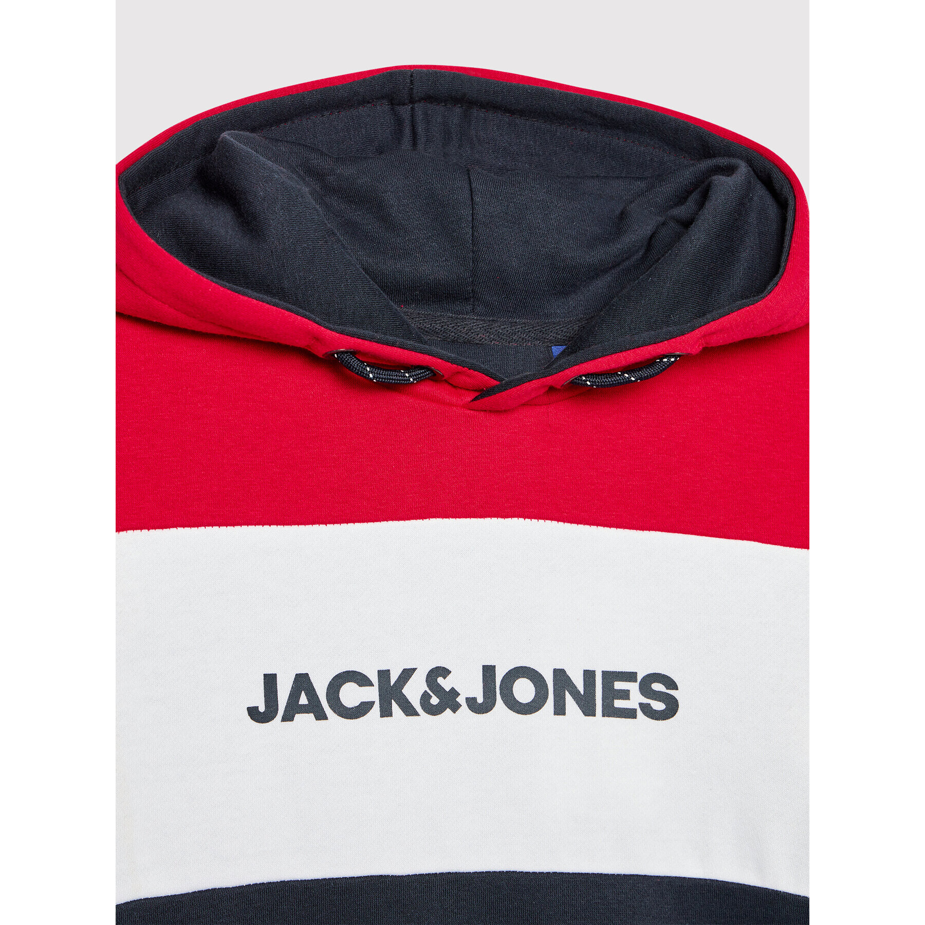 Jack&Jones Junior Mikina Logo Blocking 12173901 Tmavomodrá Regular Fit - Pepit.cz