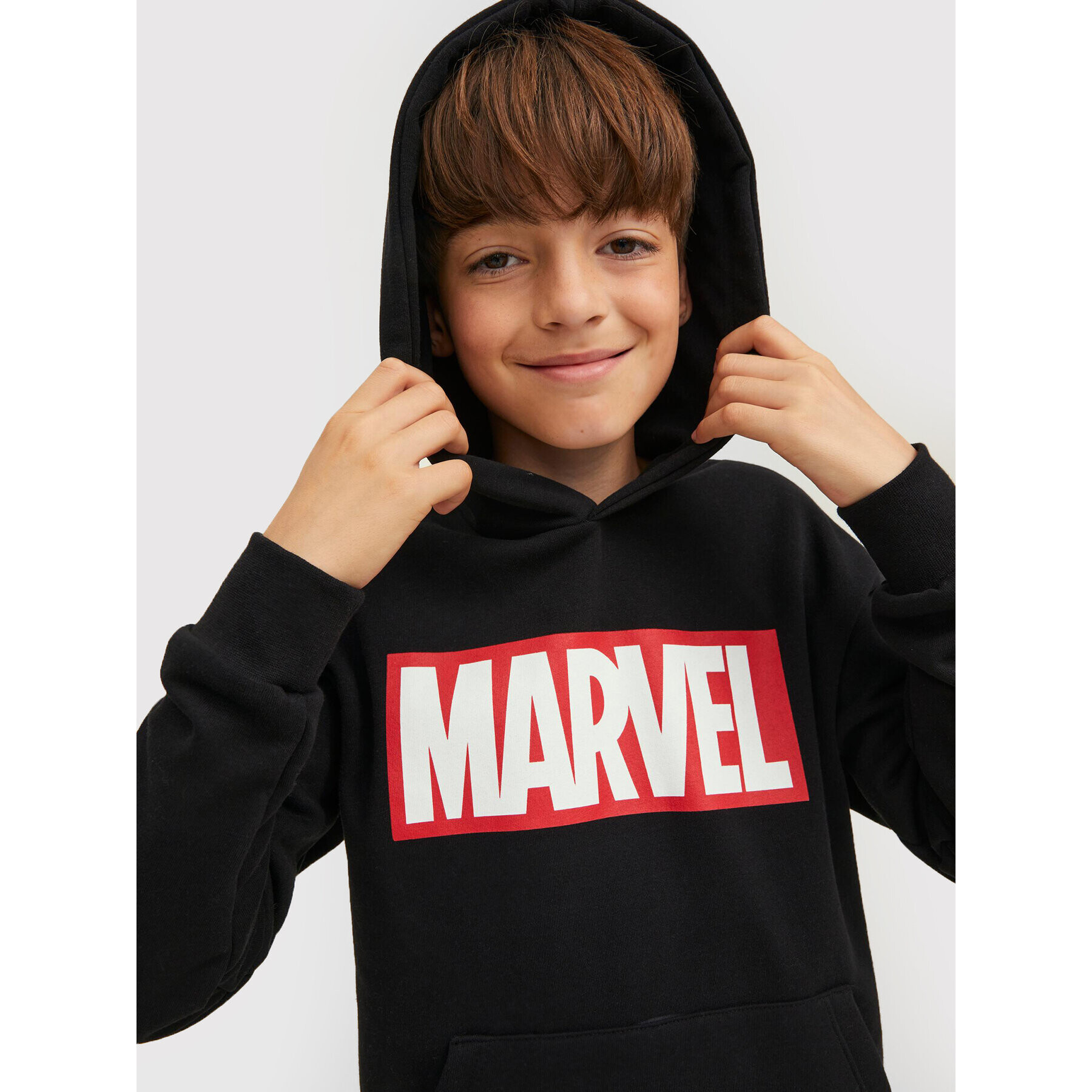 Jack&Jones Junior Mikina MARVEL 12217804 Černá Loose Fit - Pepit.cz