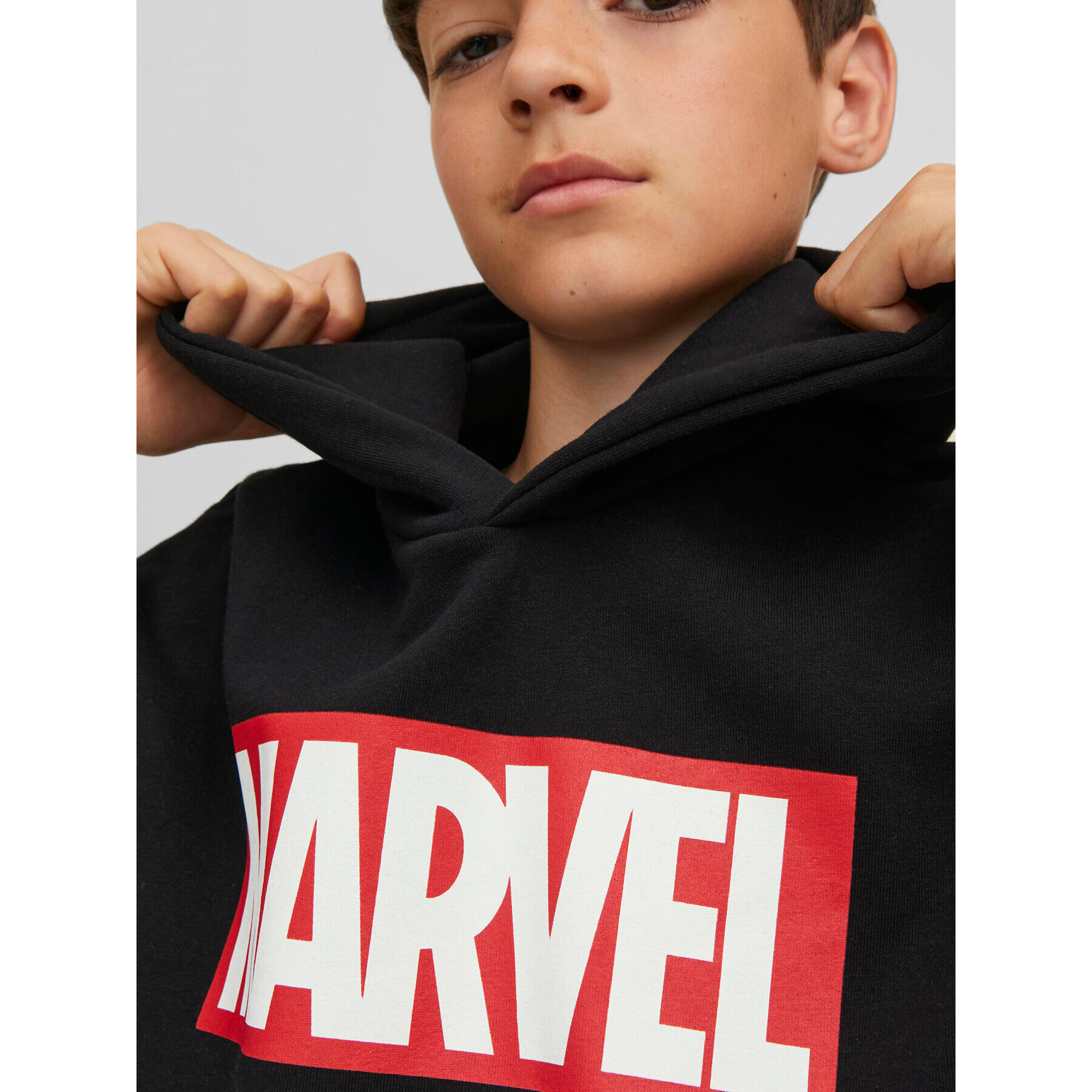 Jack&Jones Junior Mikina MARVEL 12217804 Černá Loose Fit - Pepit.cz