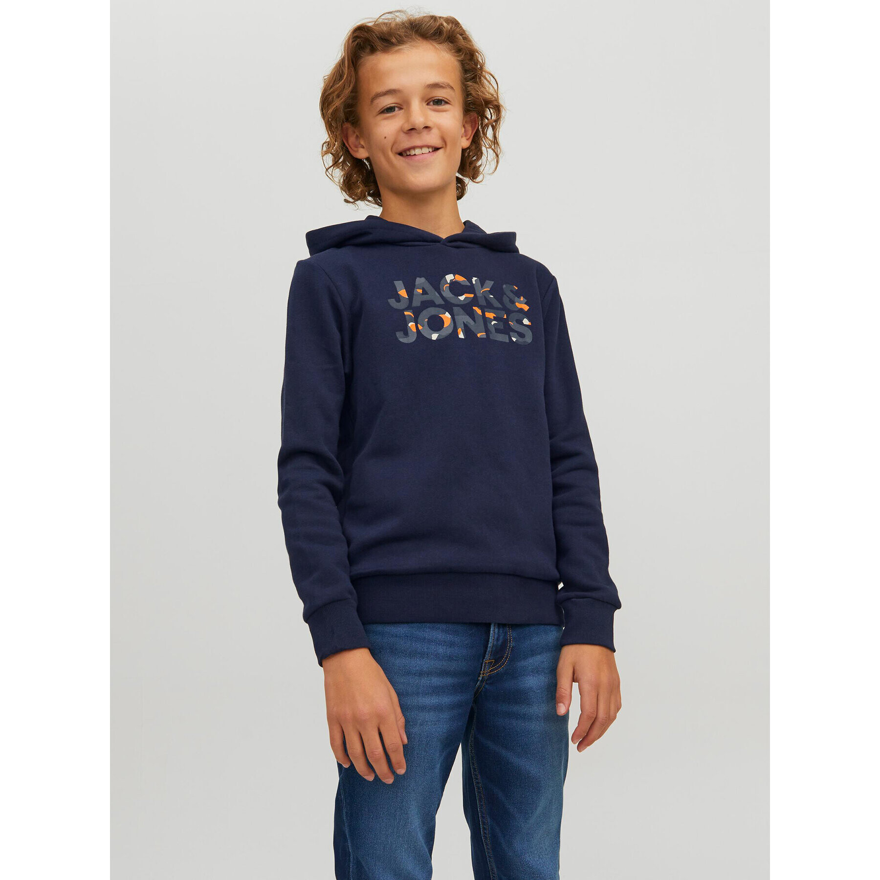 Jack&Jones Junior Mikina Ramp 12213338 Tmavomodrá Regular Fit - Pepit.cz