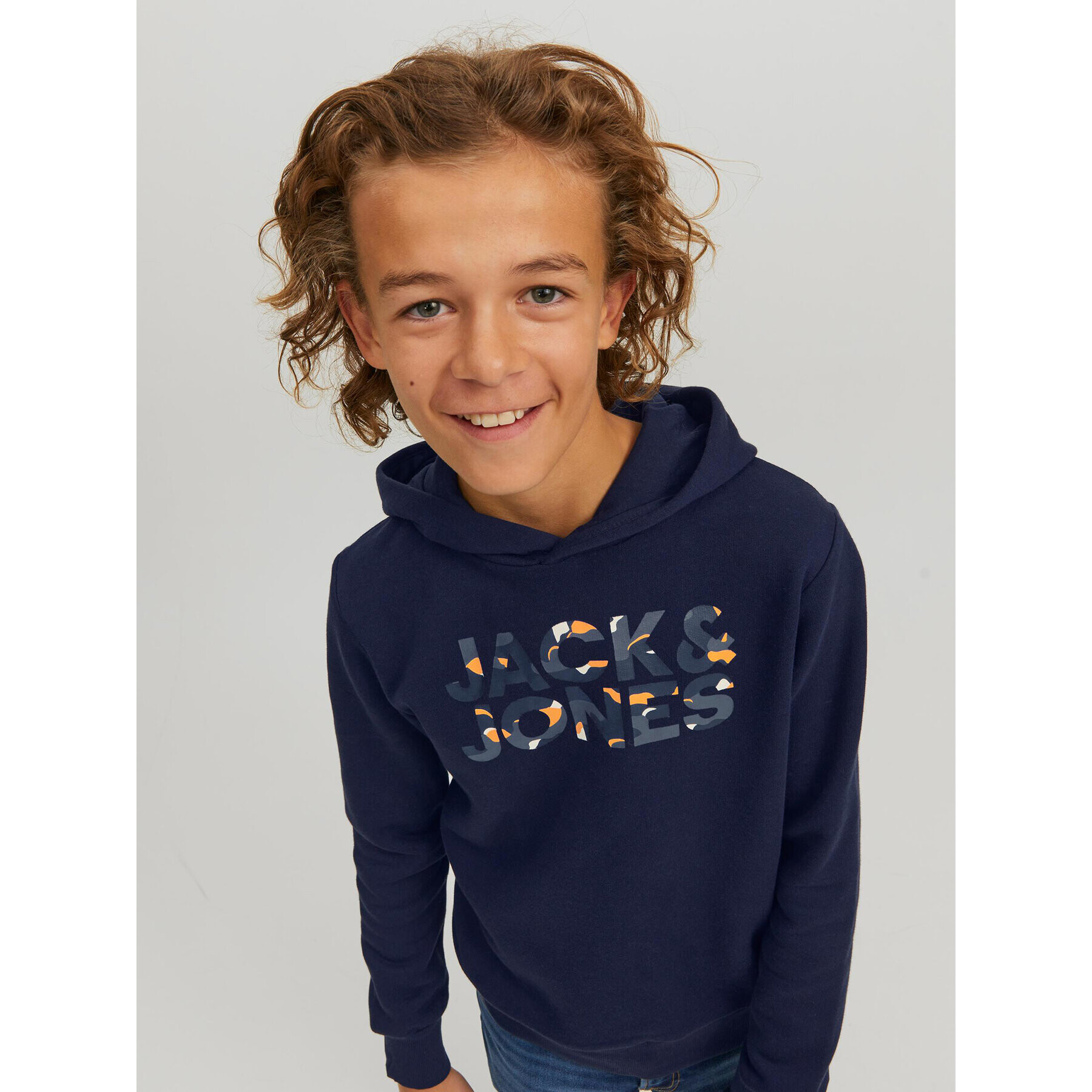 Jack&Jones Junior Mikina Ramp 12213338 Tmavomodrá Regular Fit - Pepit.cz