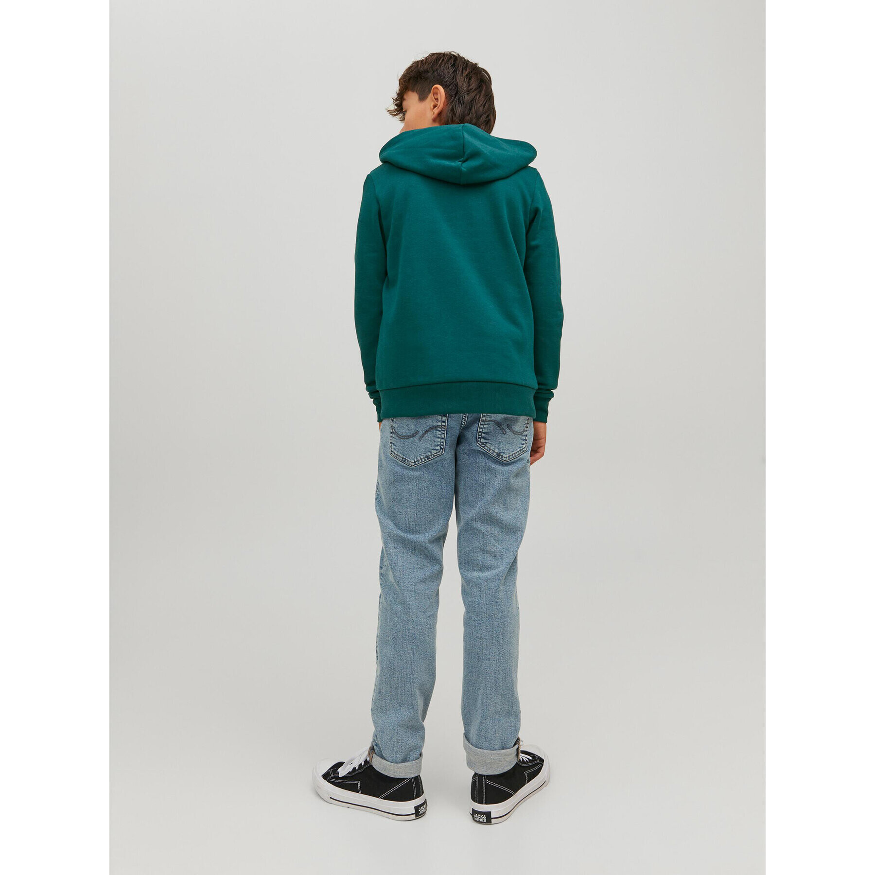 Jack&Jones Junior Mikina Space Logo 12221210 Zelená Regular Fit - Pepit.cz