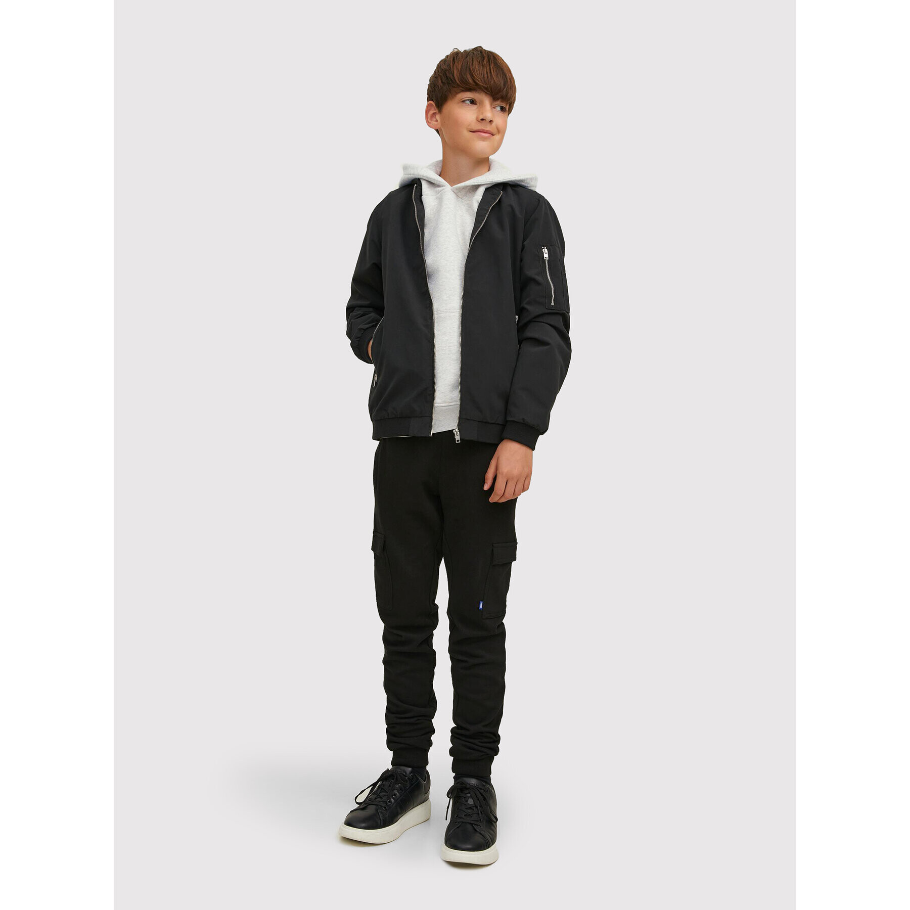 Jack&Jones Junior Mikina Star 12213100 Šedá Regular Fit - Pepit.cz