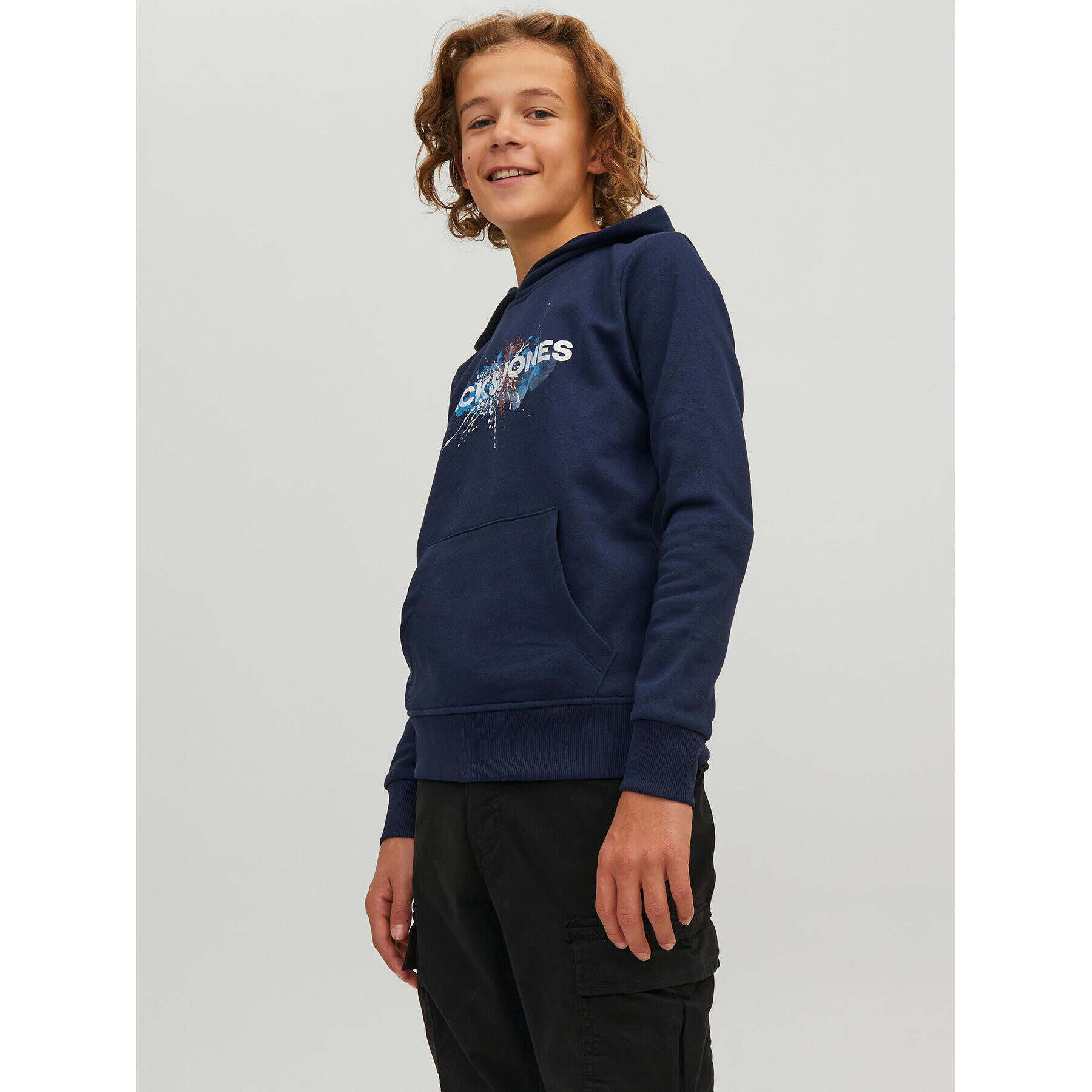 Jack&Jones Junior Mikina Tear 12221713 Tmavomodrá Regular Fit - Pepit.cz