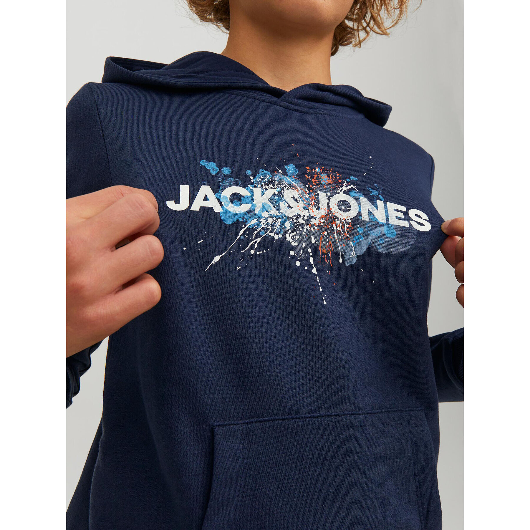 Jack&Jones Junior Mikina Tear 12221713 Tmavomodrá Regular Fit - Pepit.cz