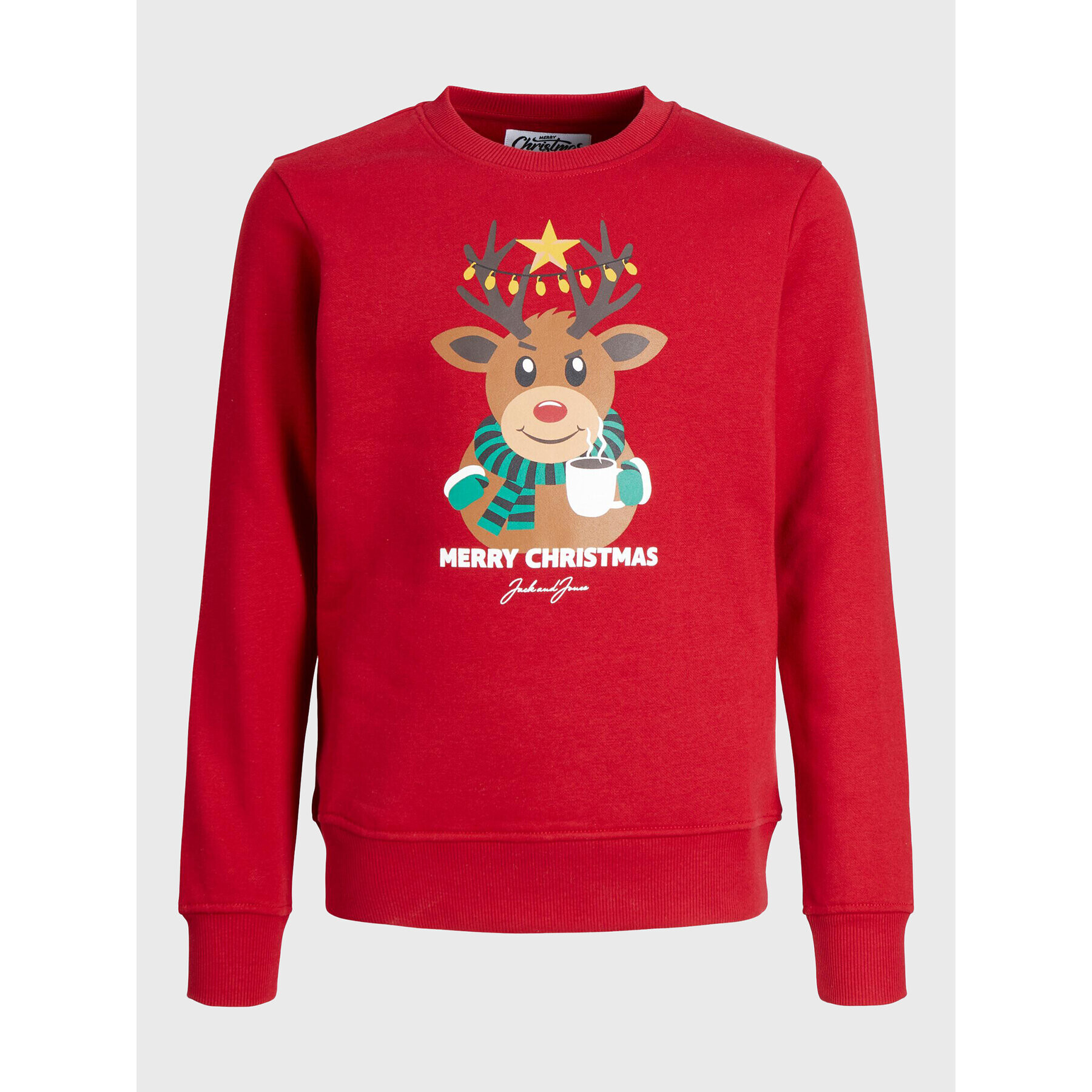 Jack&Jones Junior Mikina Toon 12222091 Červená Regular Fit - Pepit.cz