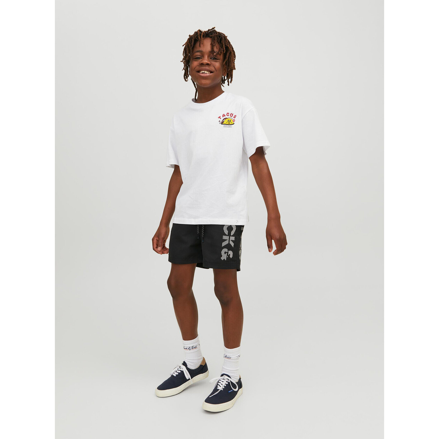 Jack&Jones Junior Plavecké šortky 12226262 Černá Regular Fit - Pepit.cz