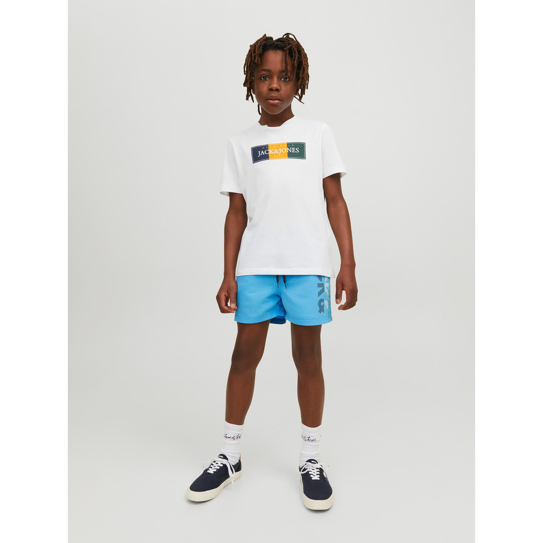 Jack&Jones Junior Plavecké šortky 12226262 Modrá Regular Fit - Pepit.cz