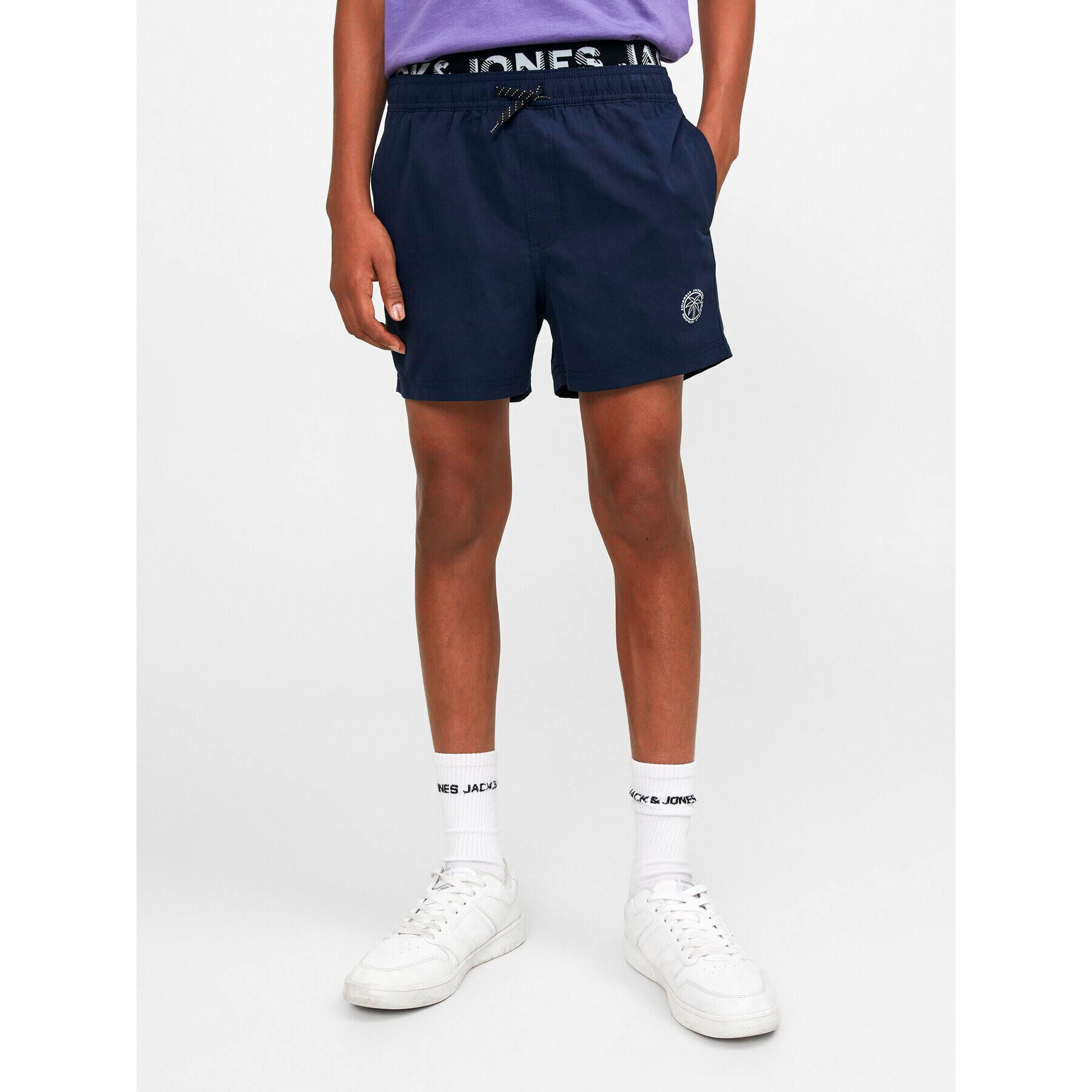 Jack&Jones Junior Plavecké šortky 12228535 Tmavomodrá Regular Fit - Pepit.cz