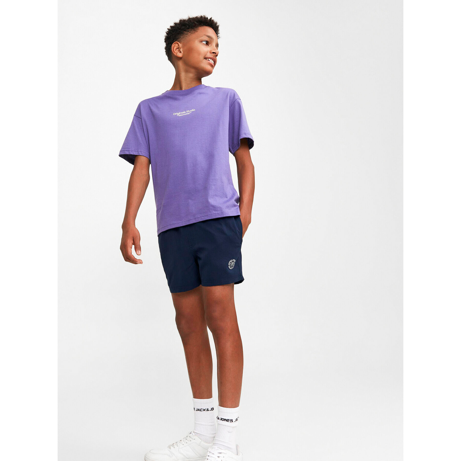 Jack&Jones Junior Plavecké šortky 12228535 Tmavomodrá Regular Fit - Pepit.cz