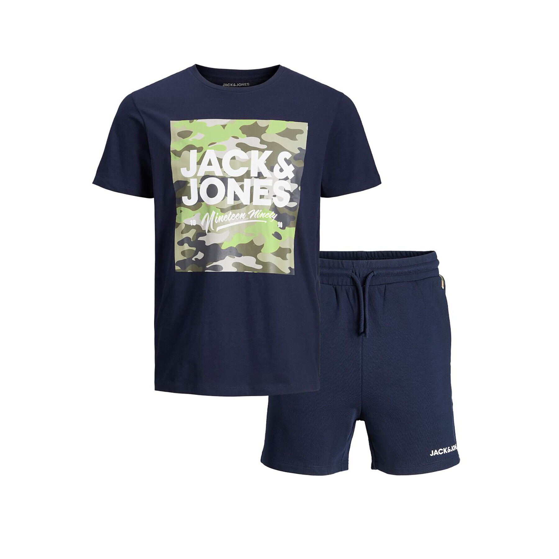 Jack&Jones Junior Sada tričko a sportovní šortky 12235343 Tmavomodrá Regular Fit - Pepit.cz