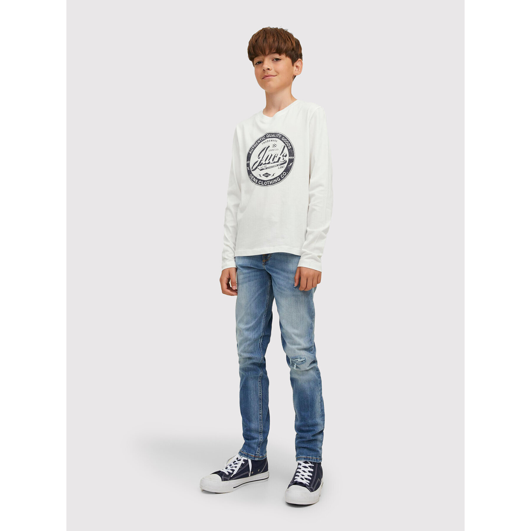 Jack&Jones Junior Souprava 2 halenky Jeans 12222427 Tmavomodrá Regular Fit - Pepit.cz