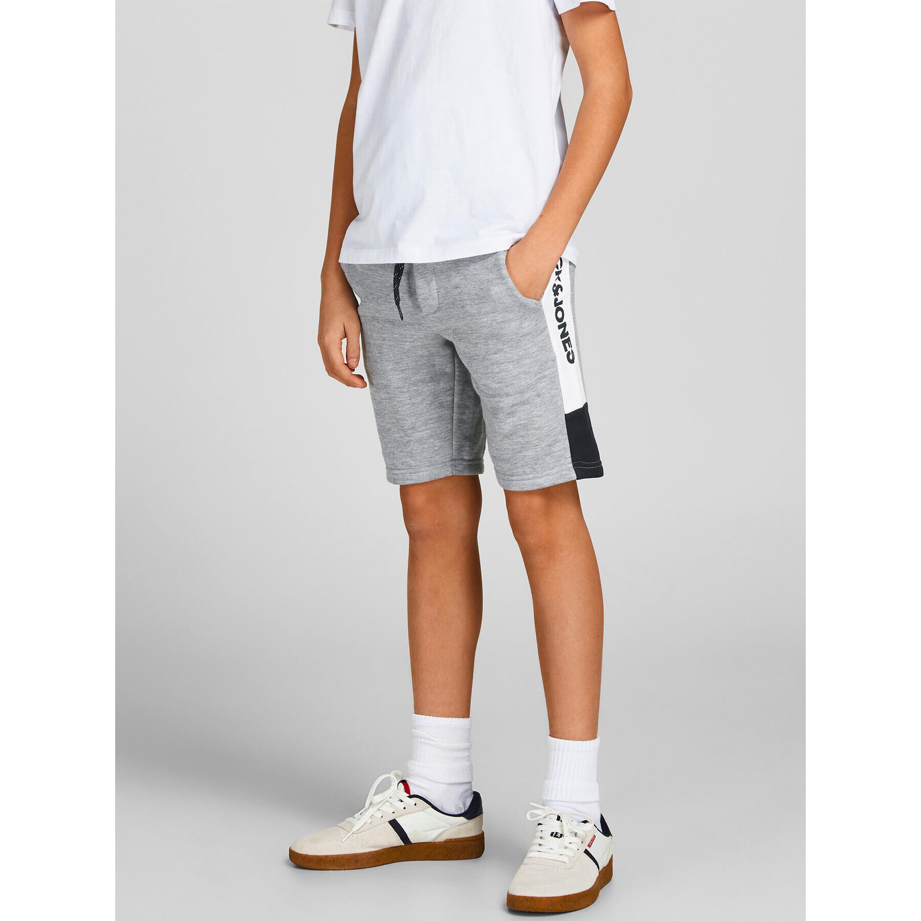 Jack&Jones Junior Sportovní kraťasy 12200266 Šedá Slim Fit - Pepit.cz