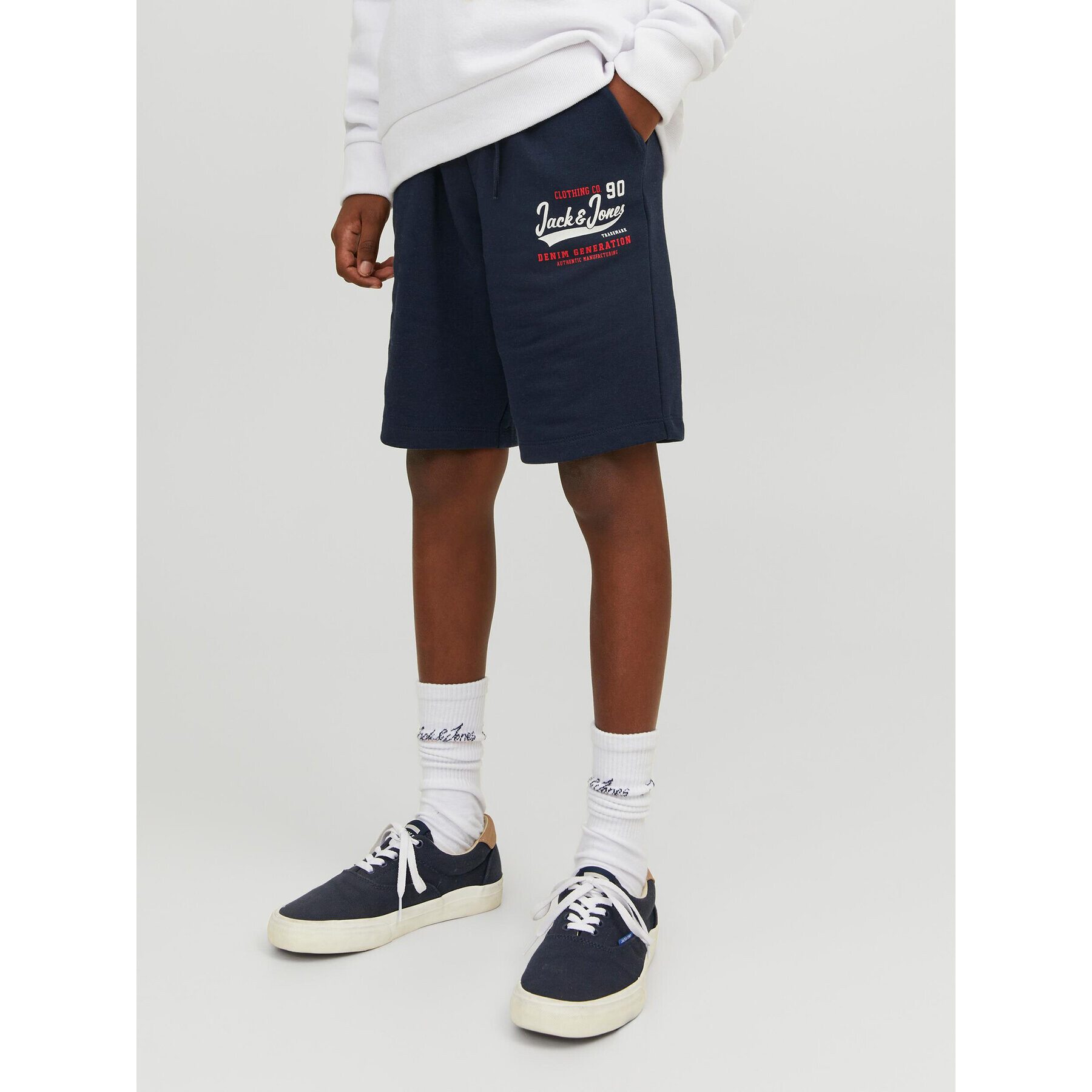 Jack&Jones Junior Sportovní kraťasy 12224517 Tmavomodrá Skinny Fit - Pepit.cz