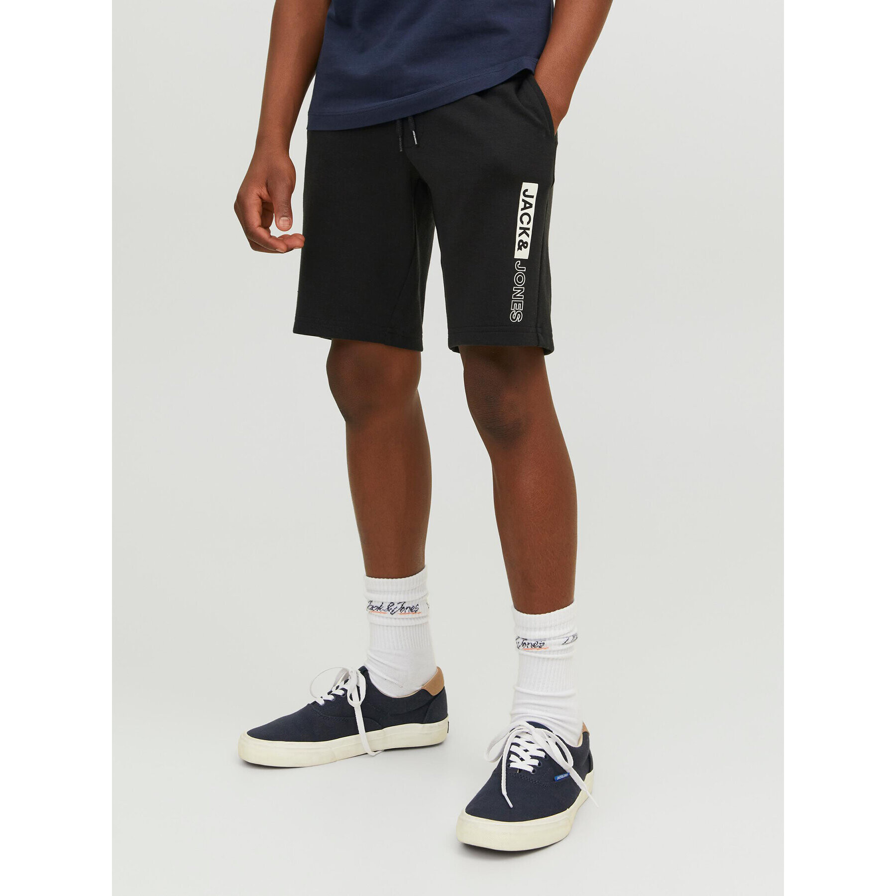 Jack&Jones Junior Sportovní kraťasy 12225256 Černá Regular Fit - Pepit.cz