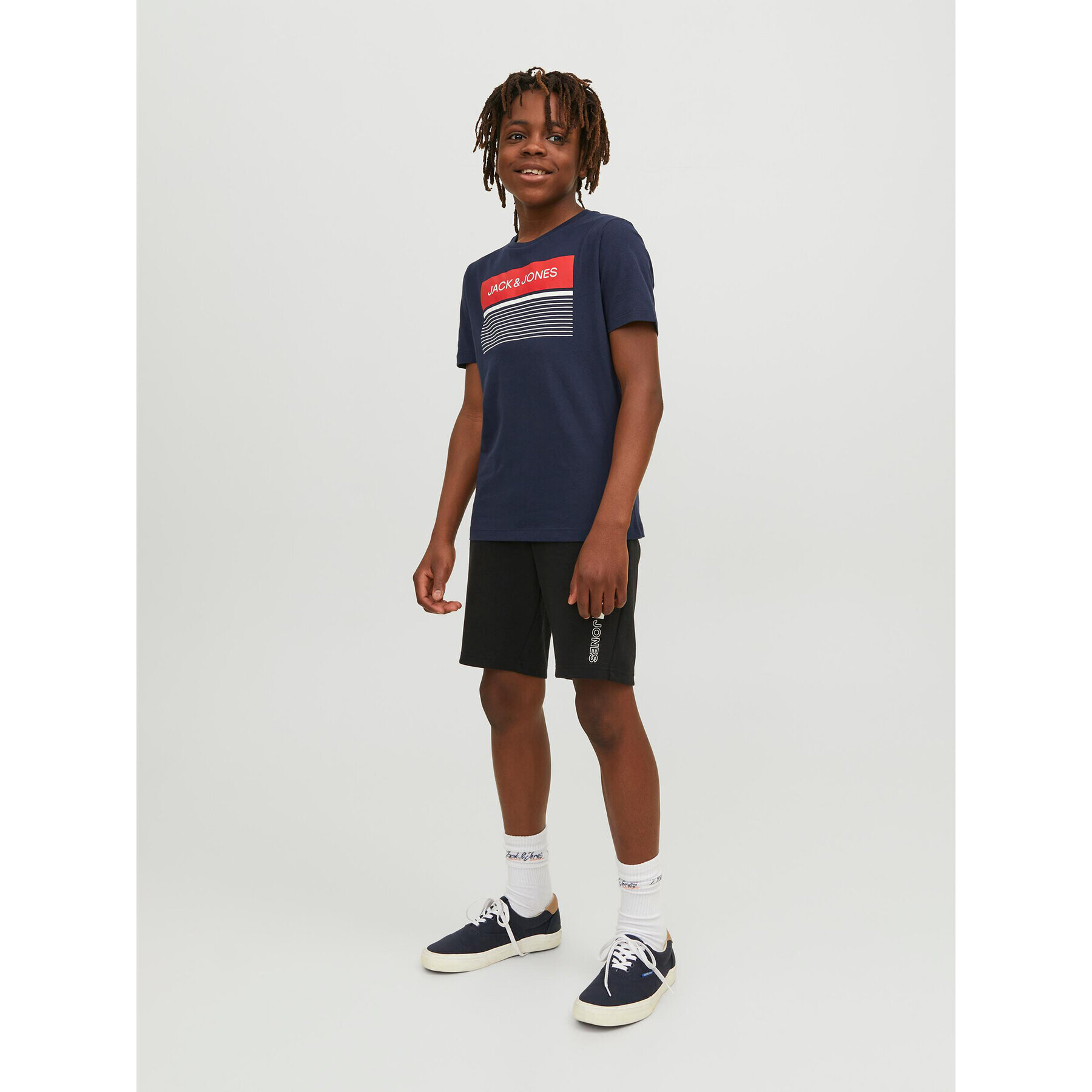 Jack&Jones Junior Sportovní kraťasy 12225256 Černá Regular Fit - Pepit.cz