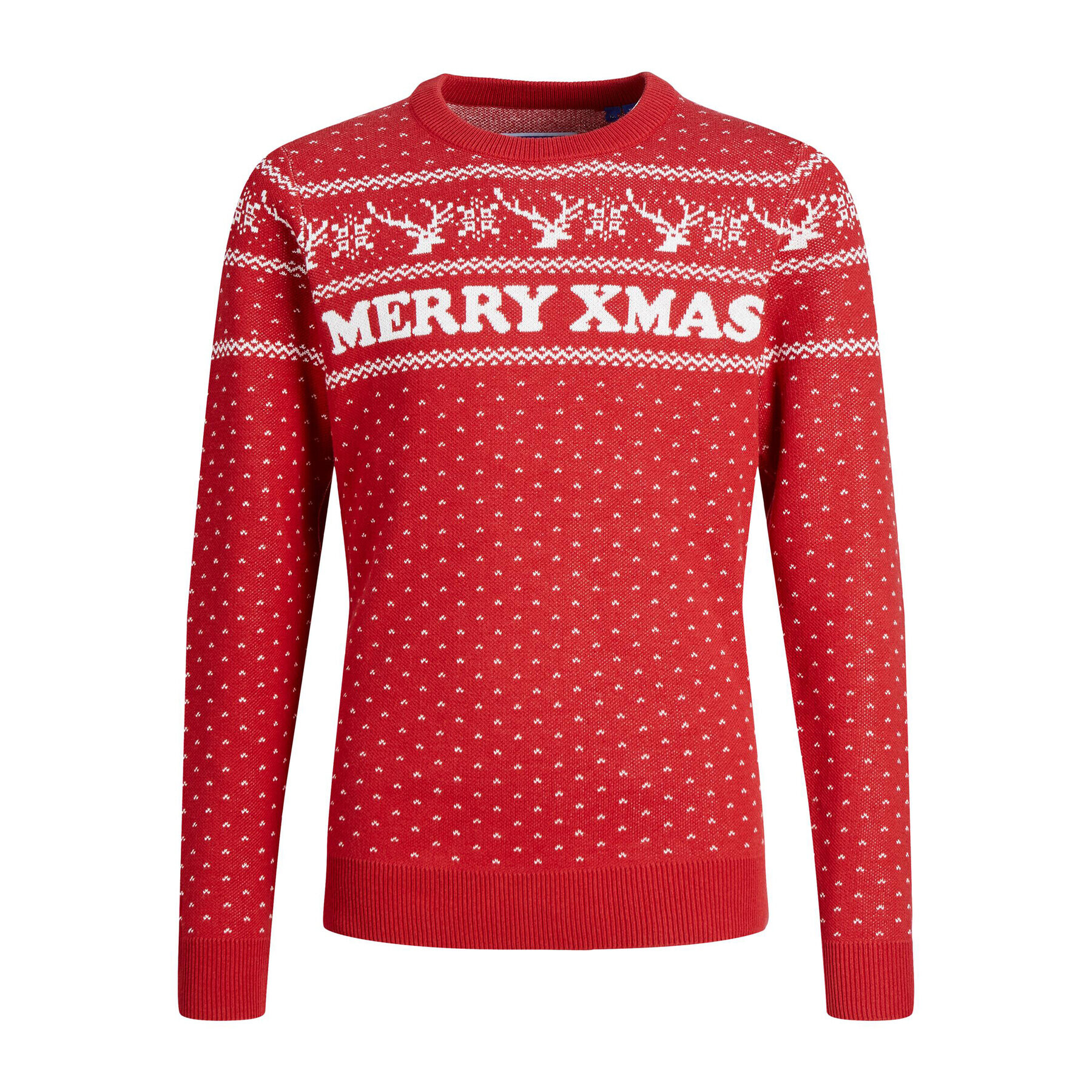 Jack&Jones Junior Svetr Xmas 12221306 Červená Regular Fit - Pepit.cz