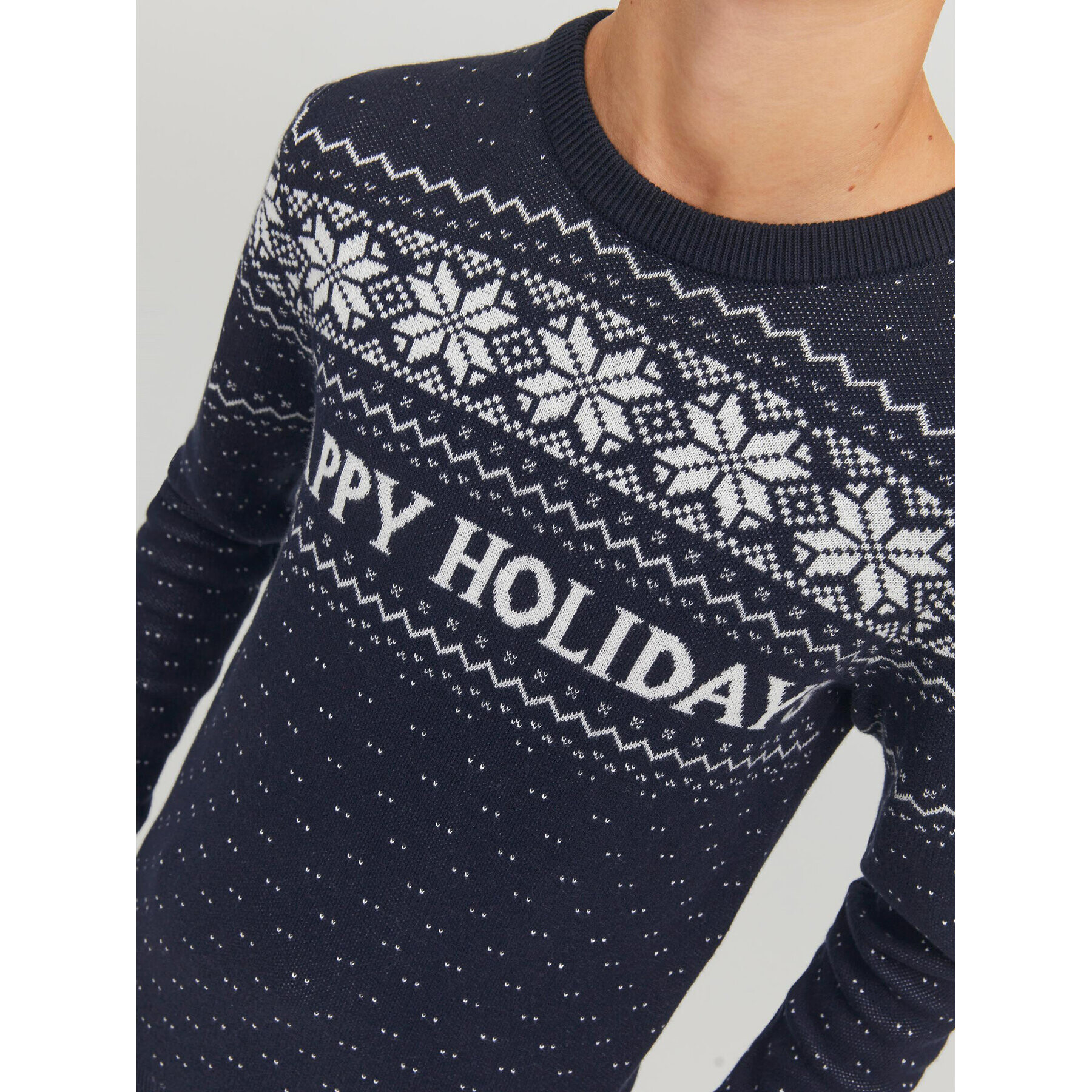 Jack&Jones Junior Svetr Xmas 12221306 Tmavomodrá Regular Fit - Pepit.cz