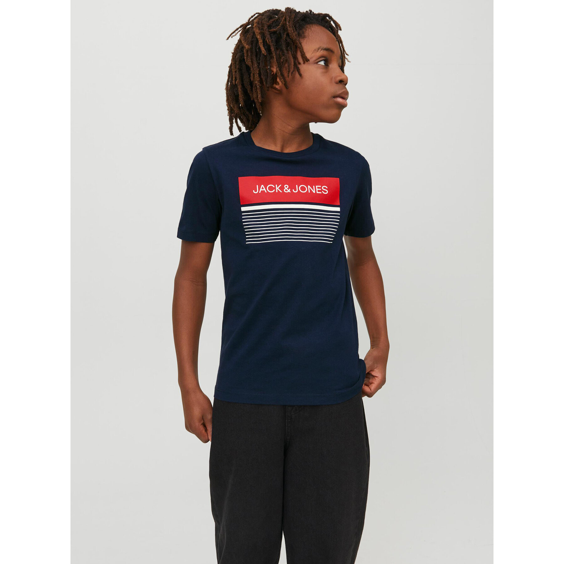 Jack&Jones Junior T-Shirt 12224231 Tmavomodrá Regular Fit - Pepit.cz