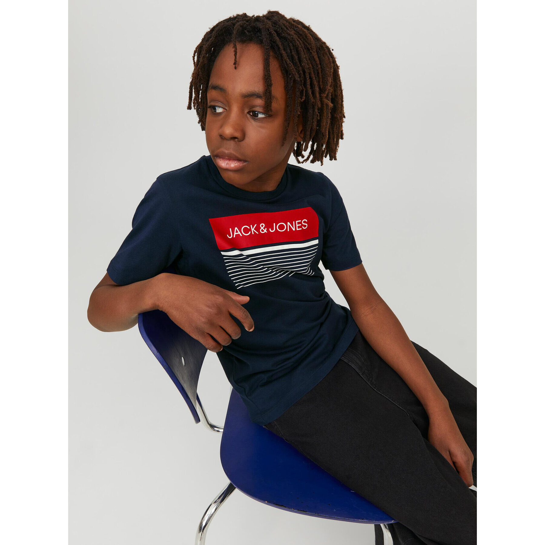 Jack&Jones Junior T-Shirt 12224231 Tmavomodrá Regular Fit - Pepit.cz